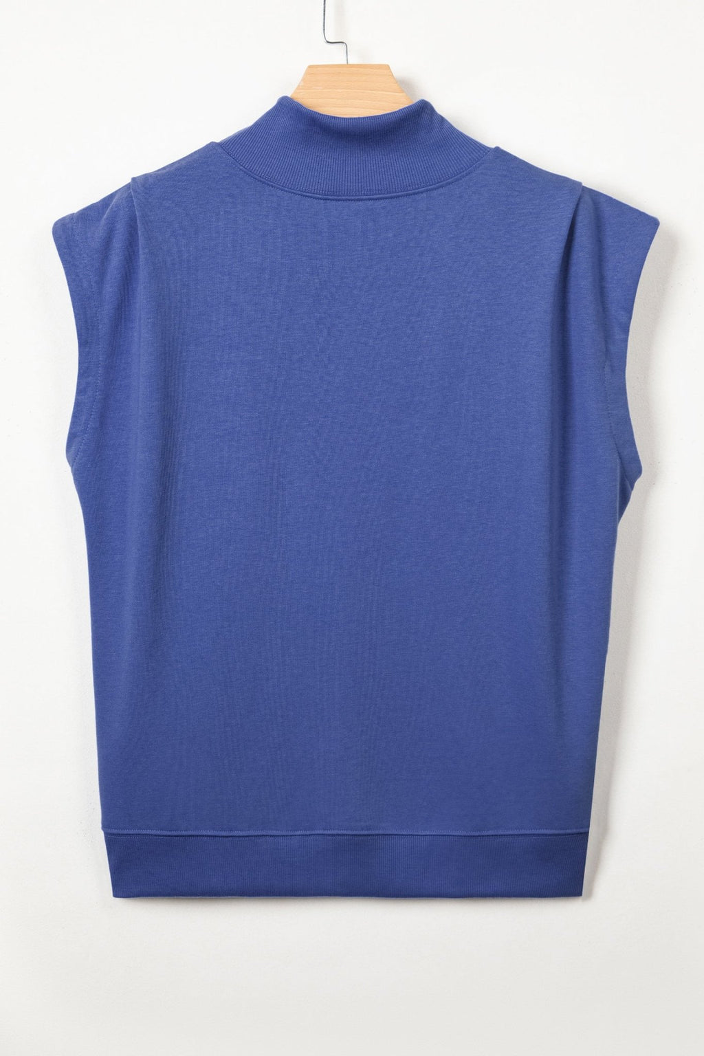 Solid Mock Neck Cap Sleeve Oversized Top - Rooted & Reckless Co.