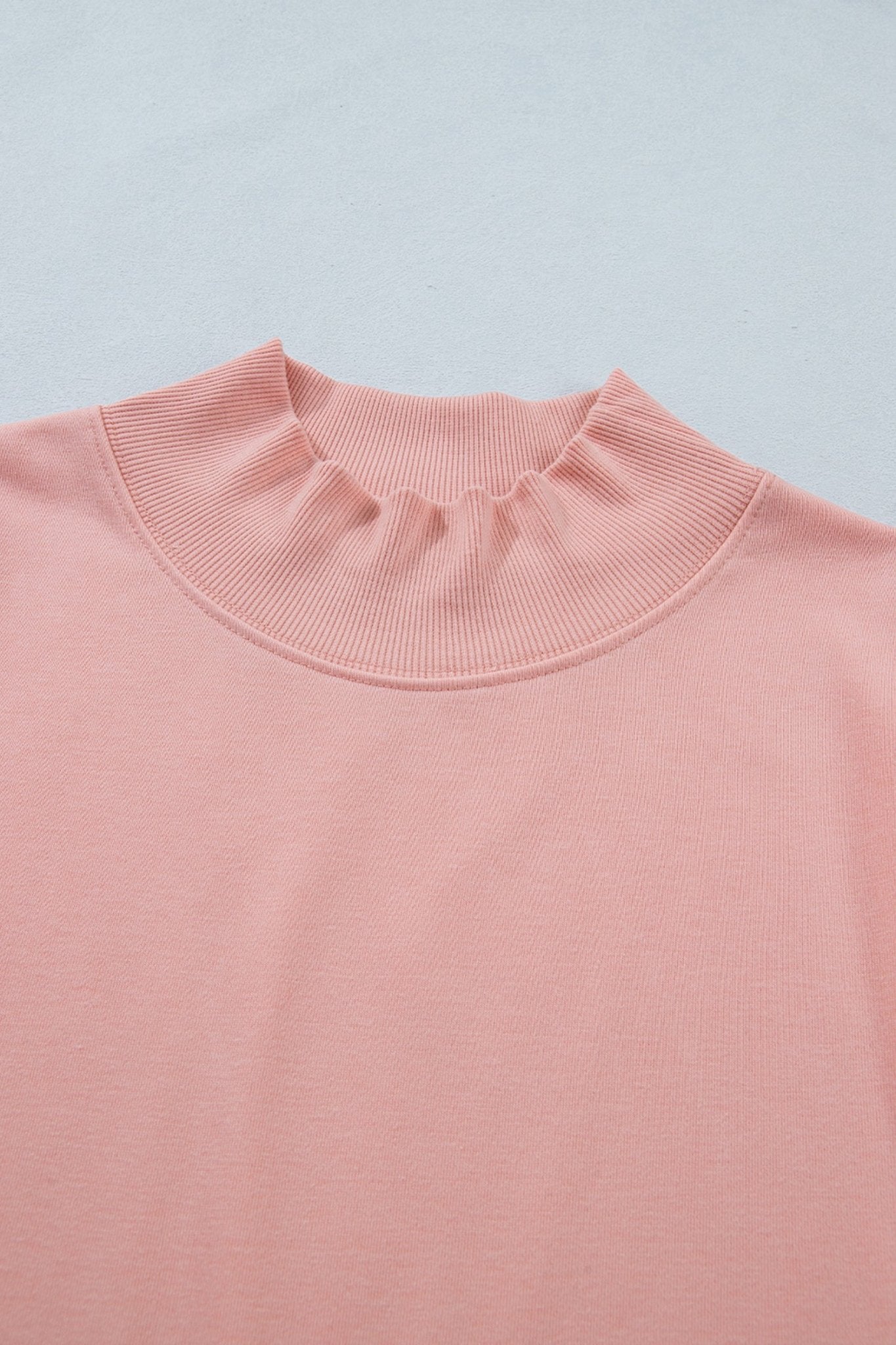 Solid Mock Neck Cap Sleeve Oversized Top - Rooted & Reckless Co.
