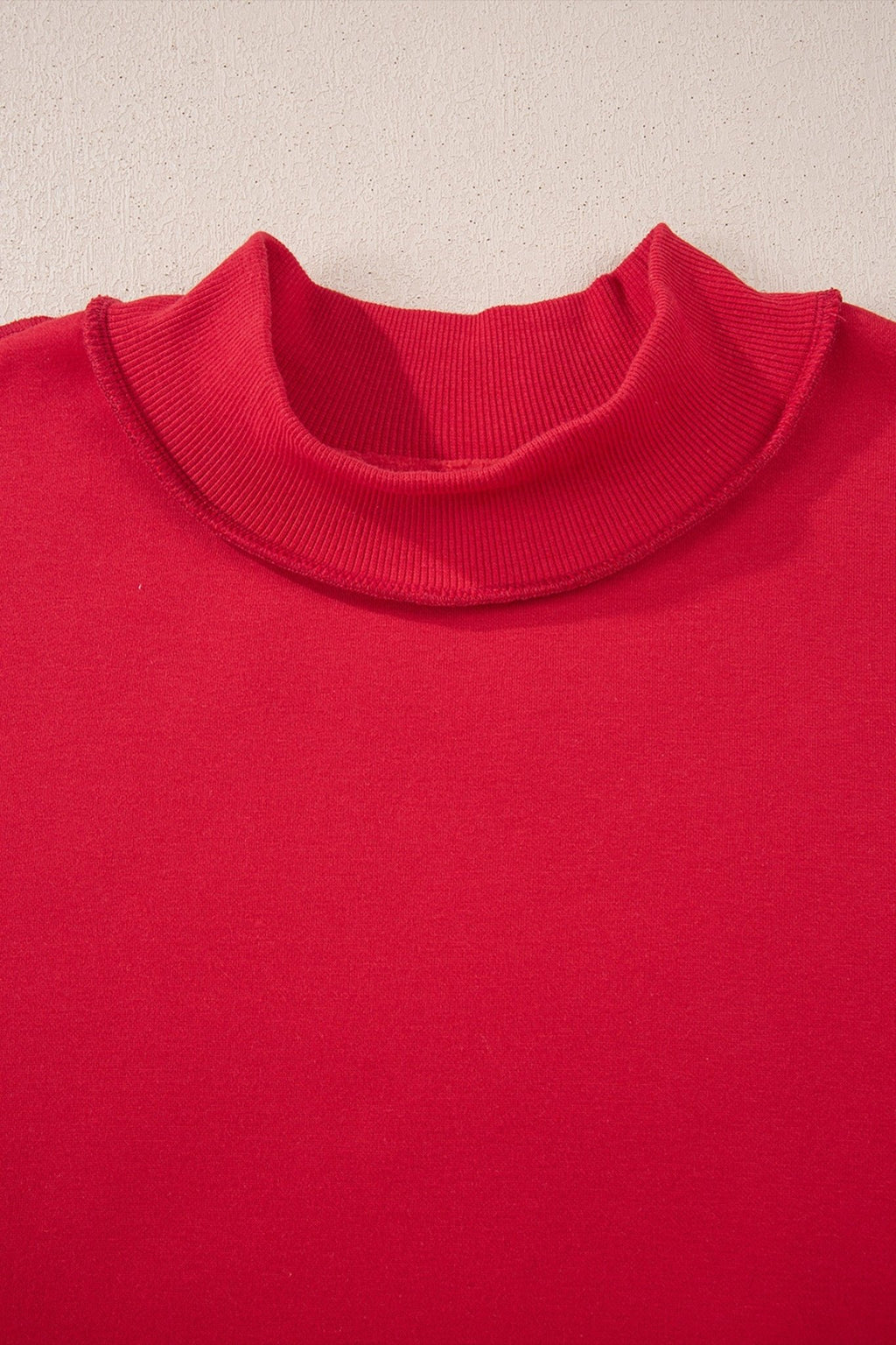 Solid Mock Neck Drop Shoulder Oversize Sweatshirt - Rooted & Reckless Co.