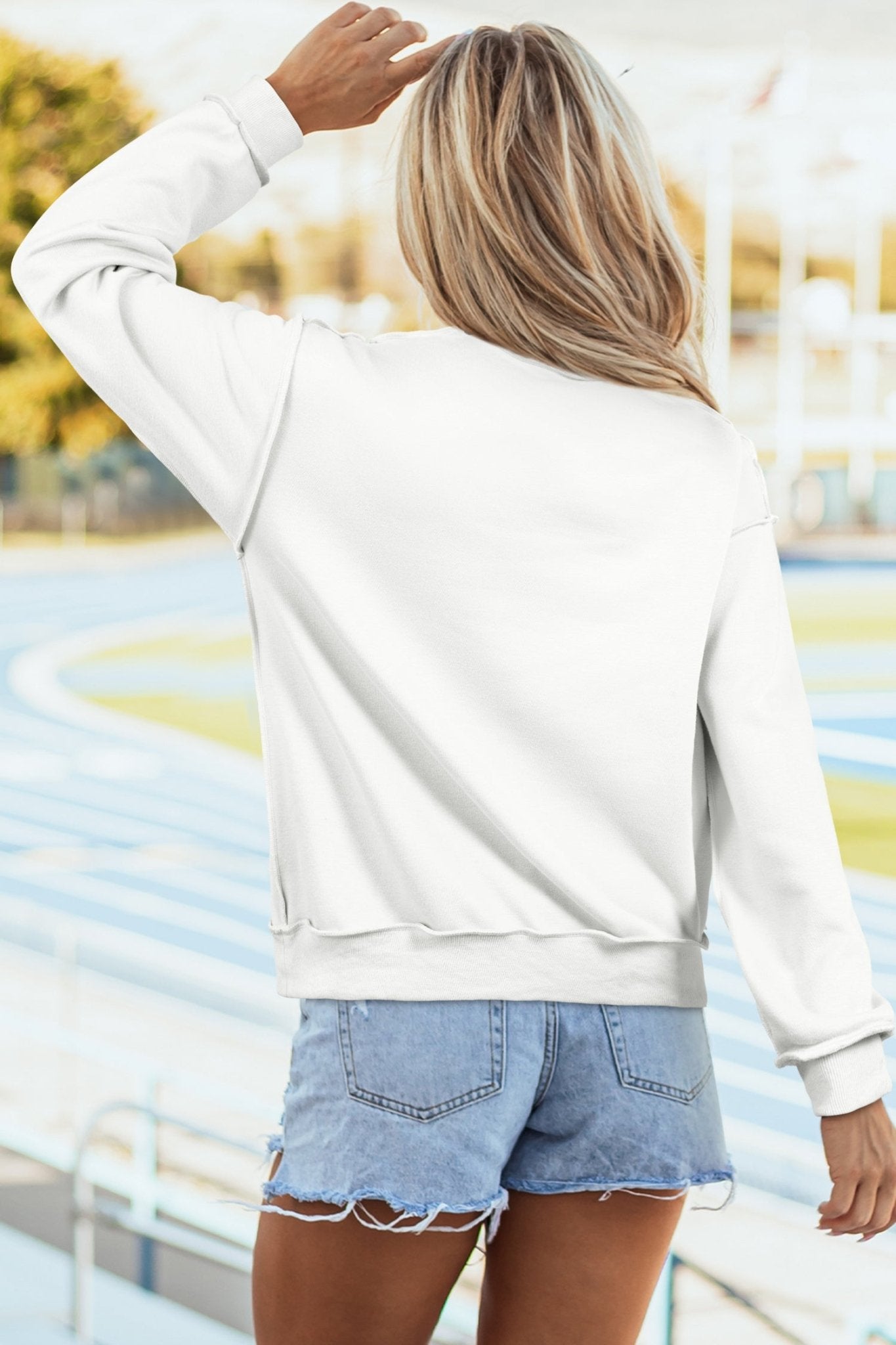 Solid Mock Neck Drop Shoulder Oversize Sweatshirt - Rooted & Reckless Co.