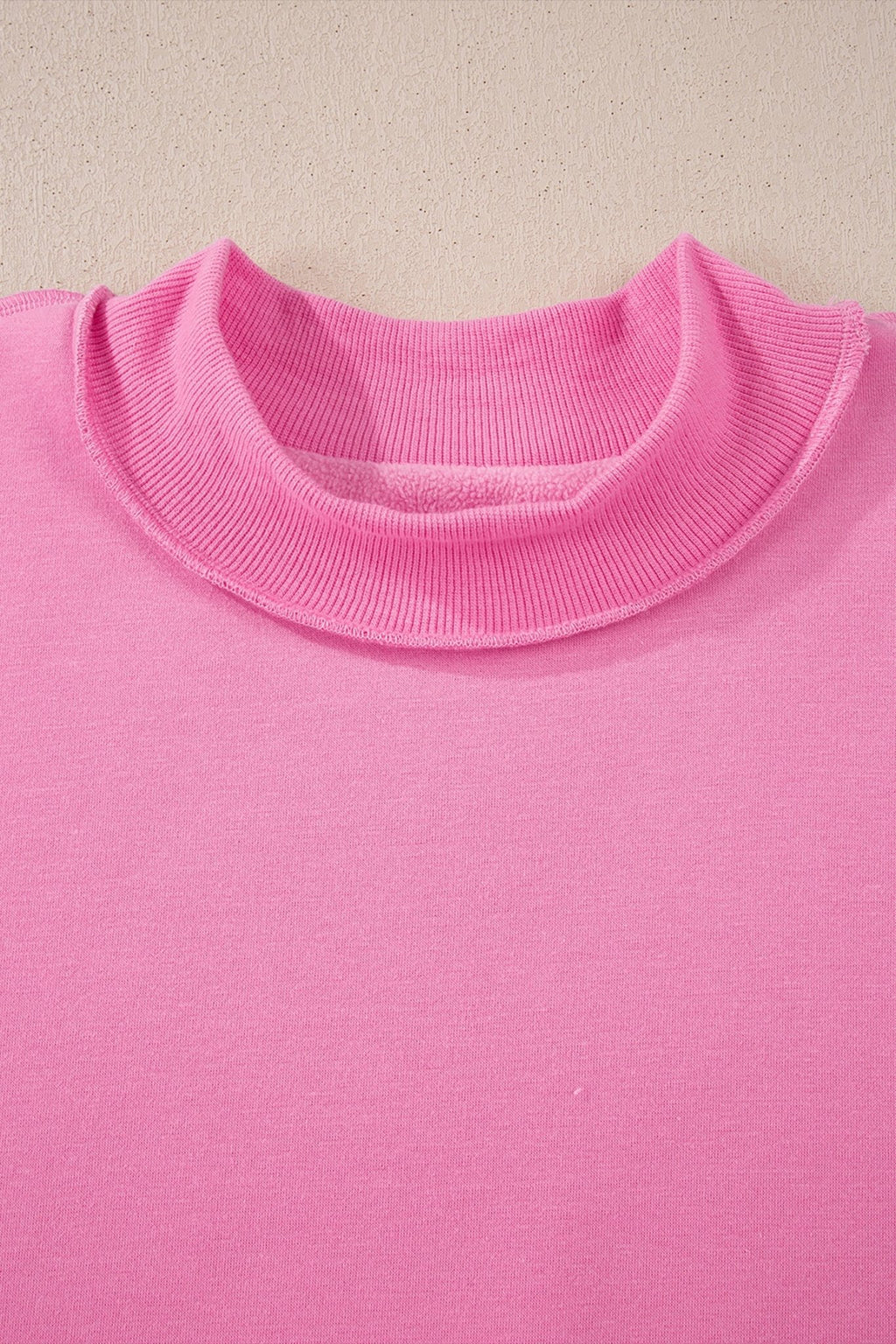 Solid Mock Neck Drop Shoulder Oversize Sweatshirt - Rooted & Reckless Co.