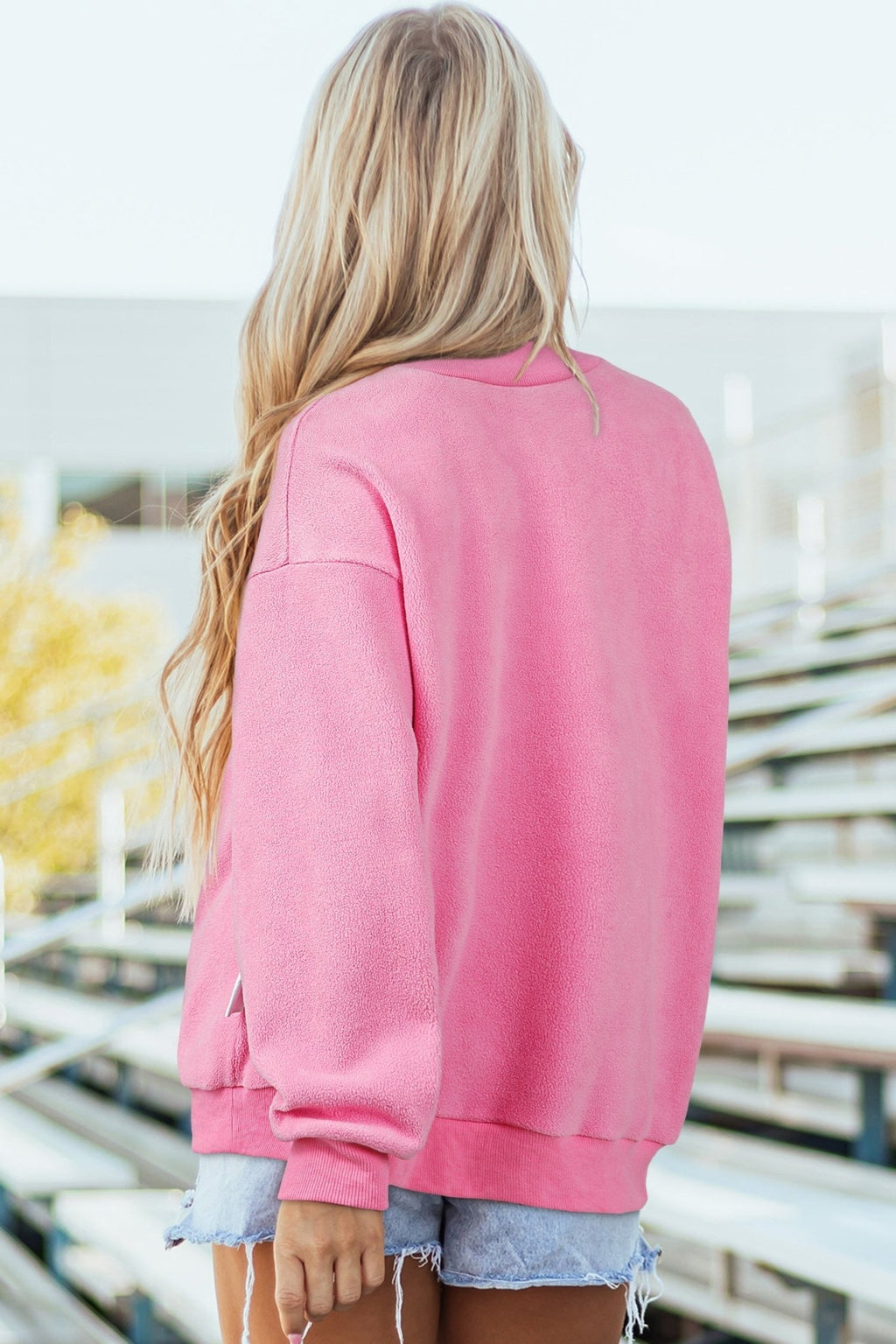 Solid Mock Neck Drop Shoulder Oversize Sweatshirt - Rooted & Reckless Co.
