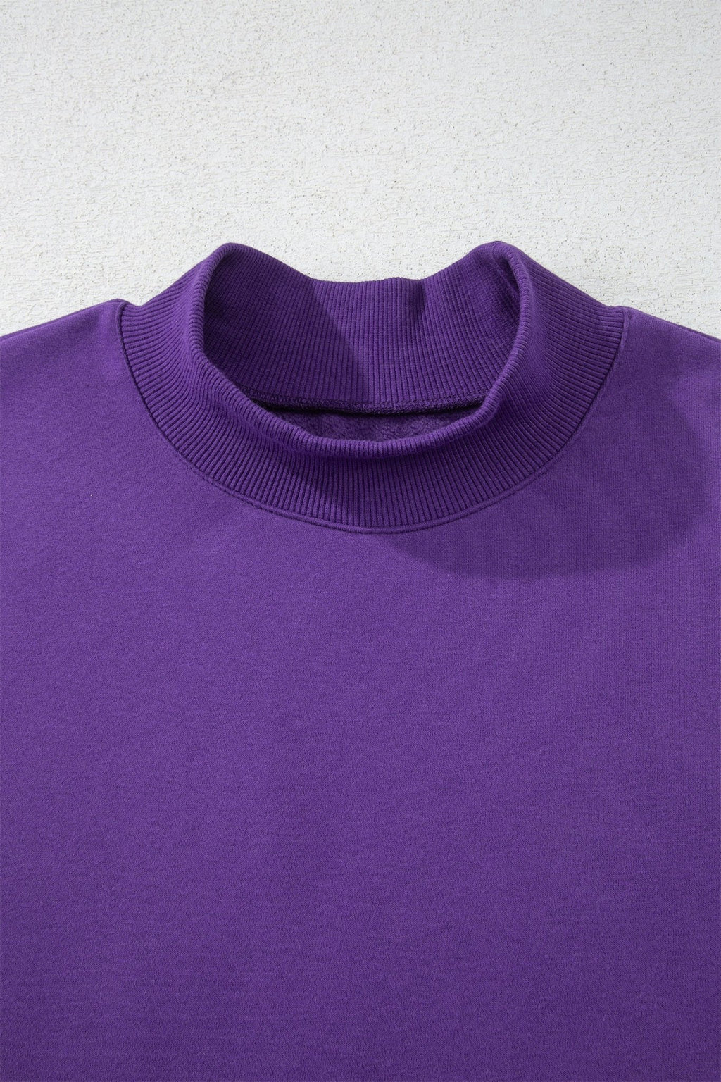 Solid Mock Neck Oversized Sweatshirt - Rooted & Reckless Co.