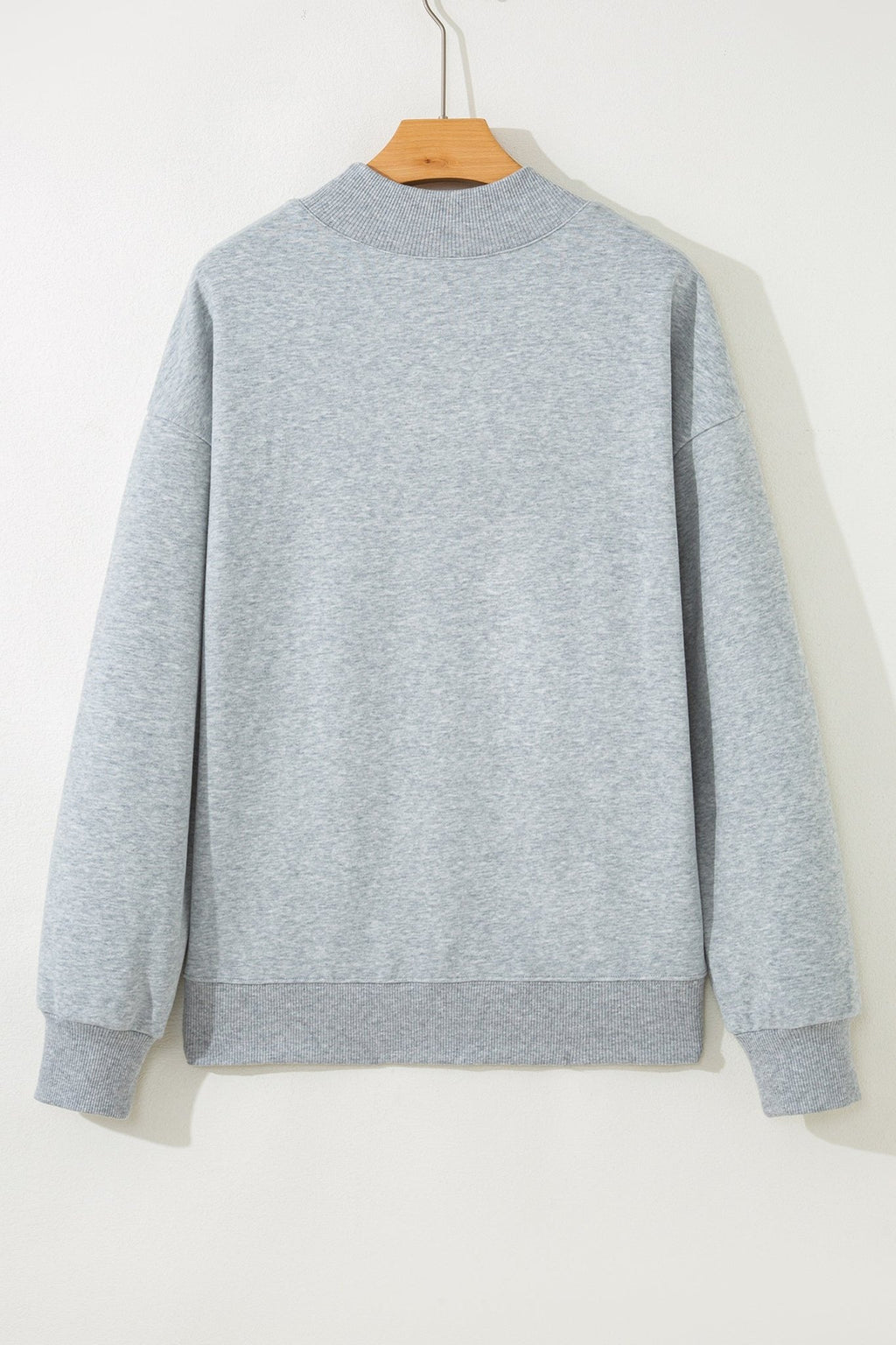 Solid Mock Neck Oversized Sweatshirt - Rooted & Reckless Co.