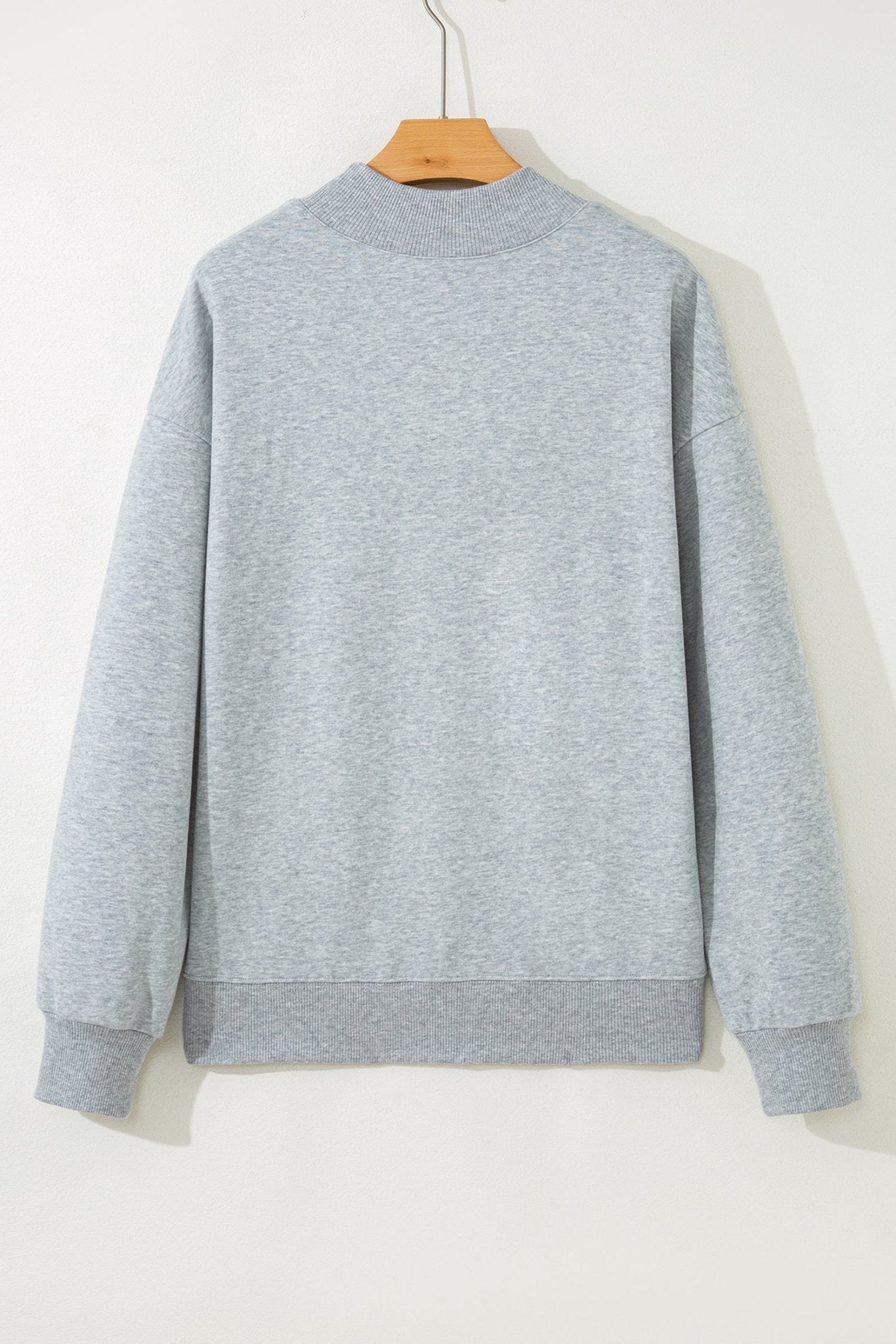 Solid Mock Neck Oversized Sweatshirt - Rooted & Reckless Co.