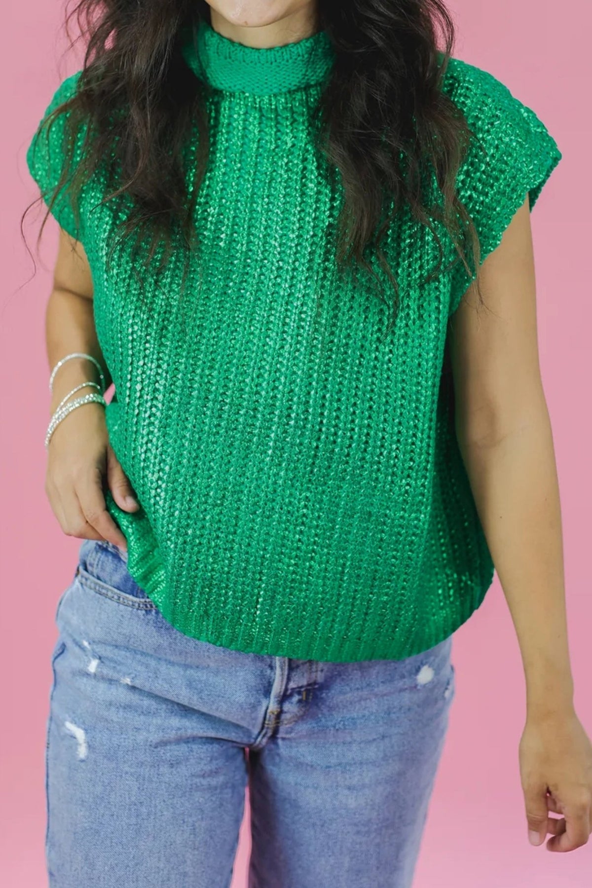 Solid Mock Neck Short Sleeve Knit Sweater - Rooted & Reckless Co.