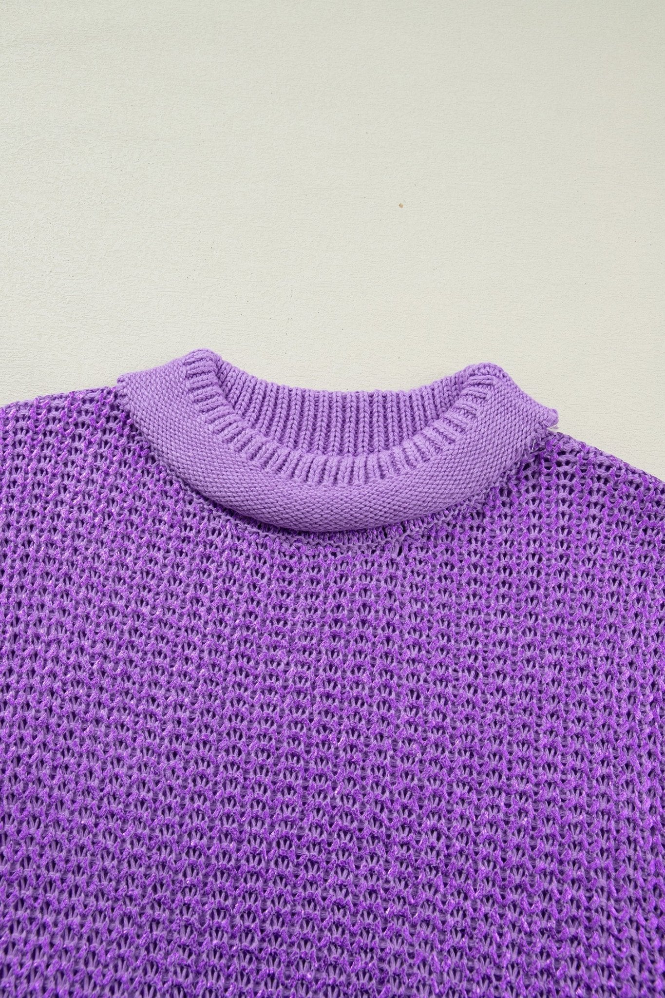 Solid Mock Neck Short Sleeve Knit Sweater - Rooted & Reckless Co.