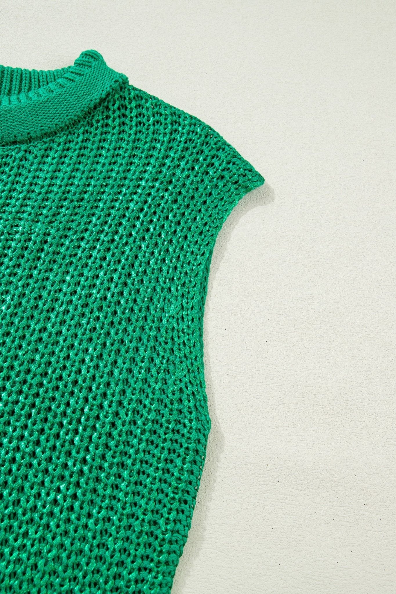 Solid Mock Neck Short Sleeve Knit Sweater - Rooted & Reckless Co.