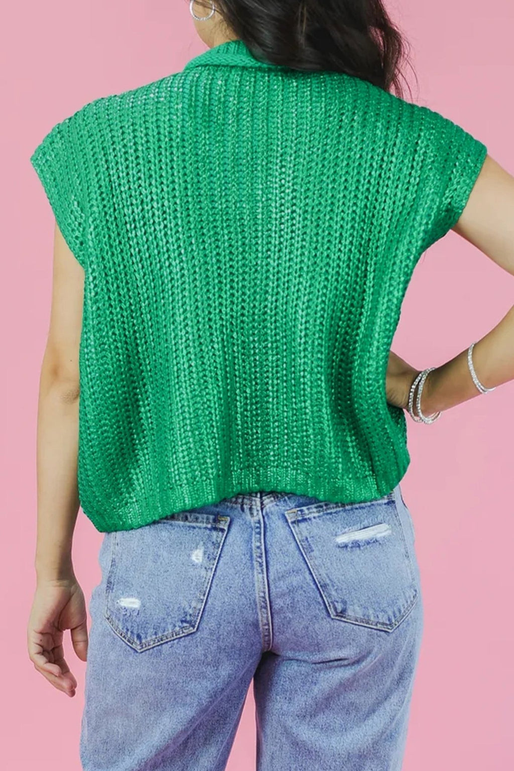 Solid Mock Neck Short Sleeve Knit Sweater - Rooted & Reckless Co.