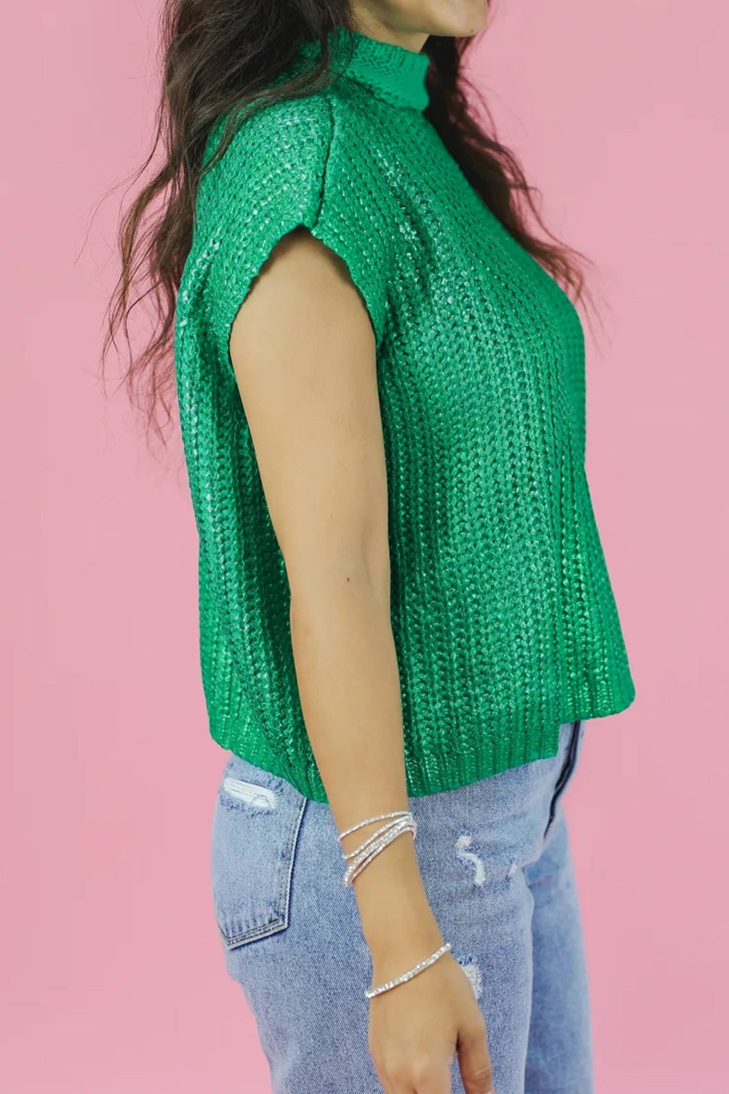 Solid Mock Neck Short Sleeve Knit Sweater - Rooted & Reckless Co.