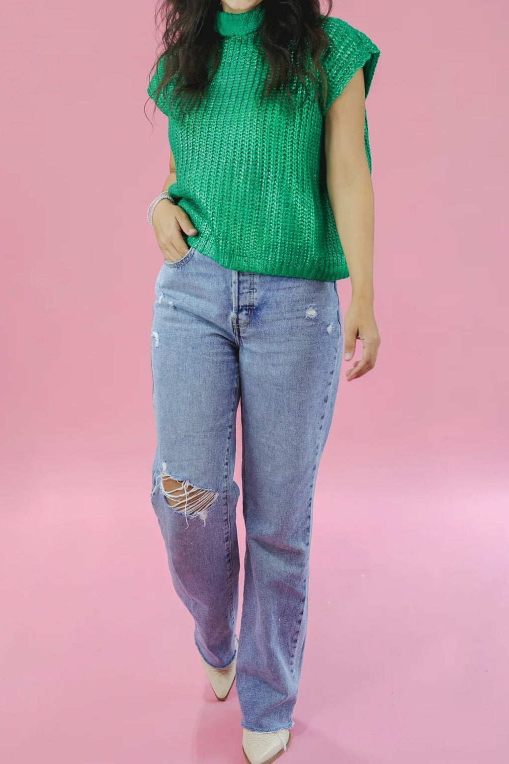 Solid Mock Neck Short Sleeve Knit Sweater - Rooted & Reckless Co.
