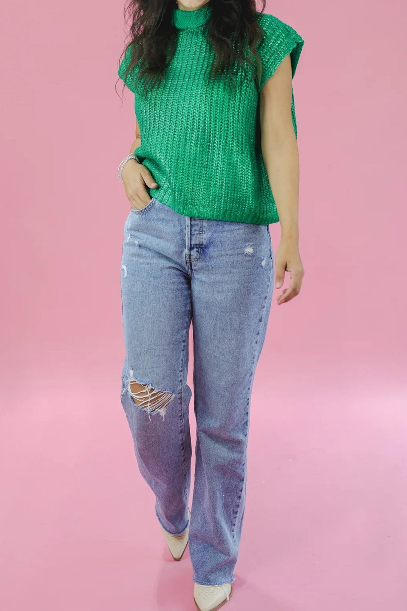 Solid Mock Neck Short Sleeve Knit Sweater - Rooted & Reckless Co.