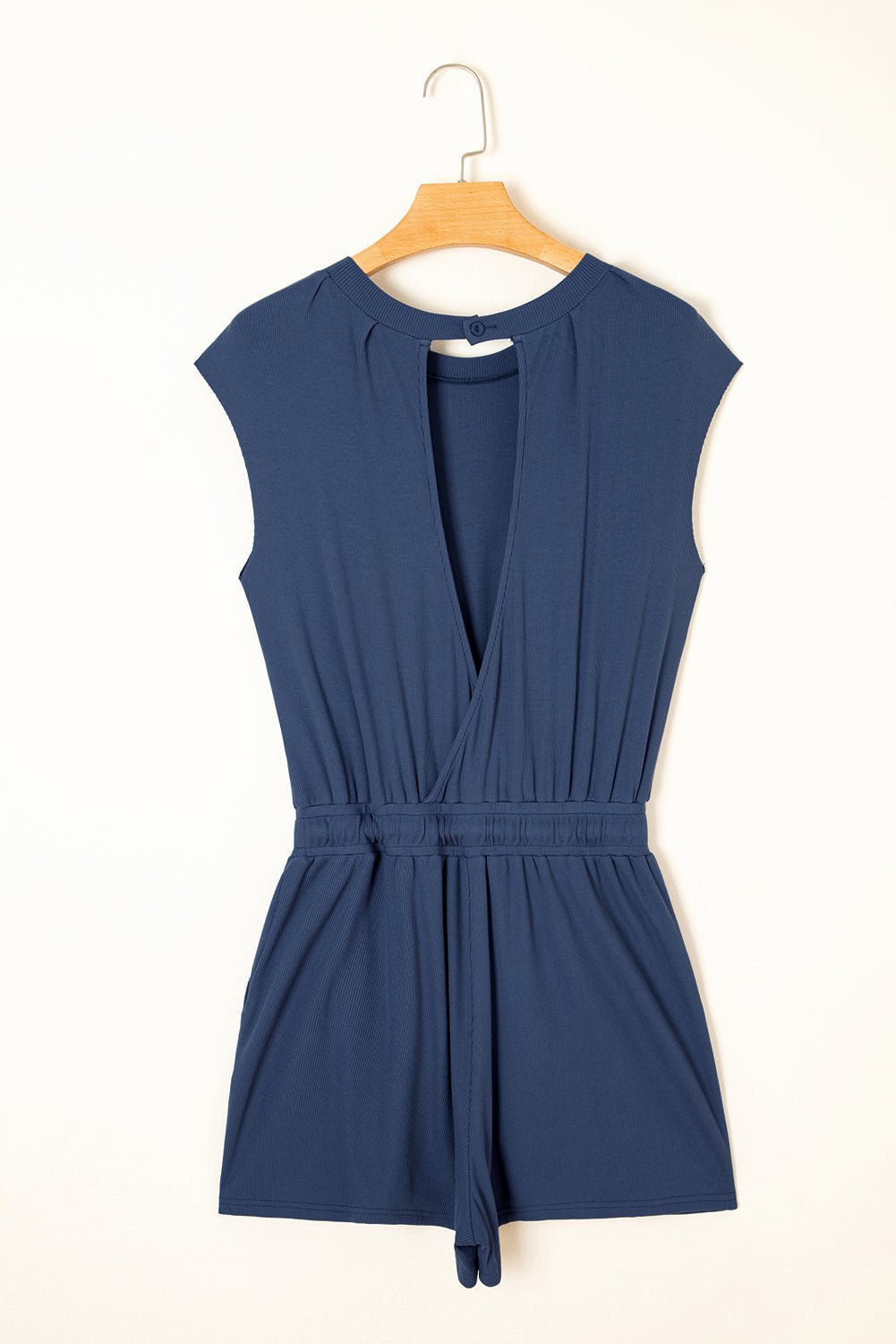 Solid Open Back Cap Sleeve Knit Romper - Rooted & Reckless Co.