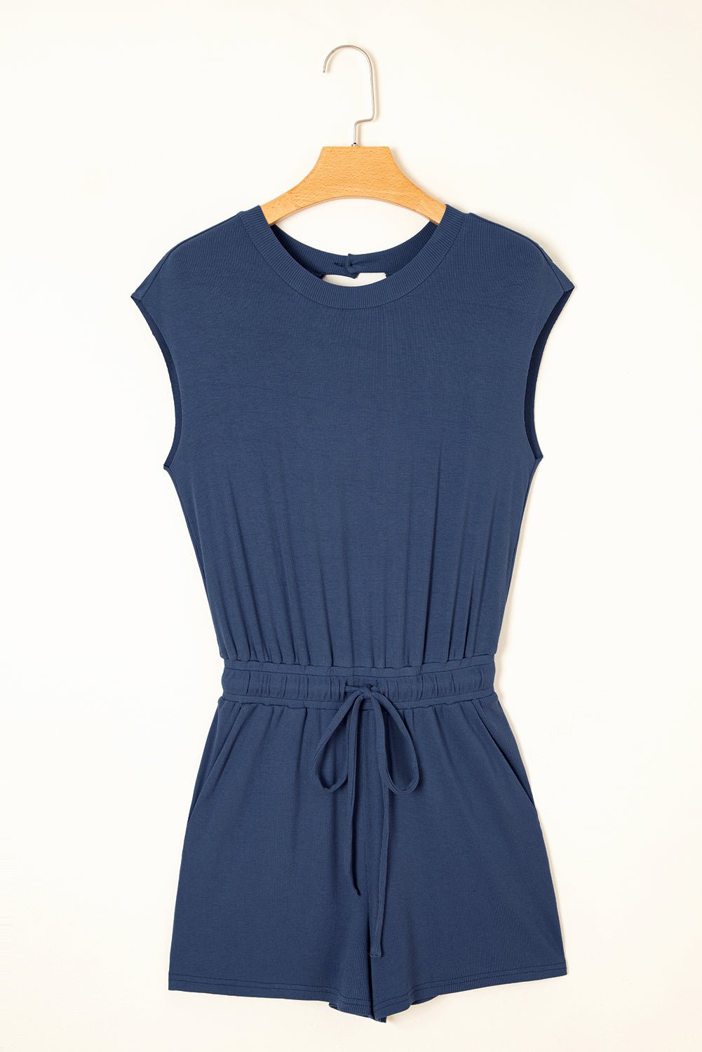 Solid Open Back Cap Sleeve Knit Romper - Rooted & Reckless Co.