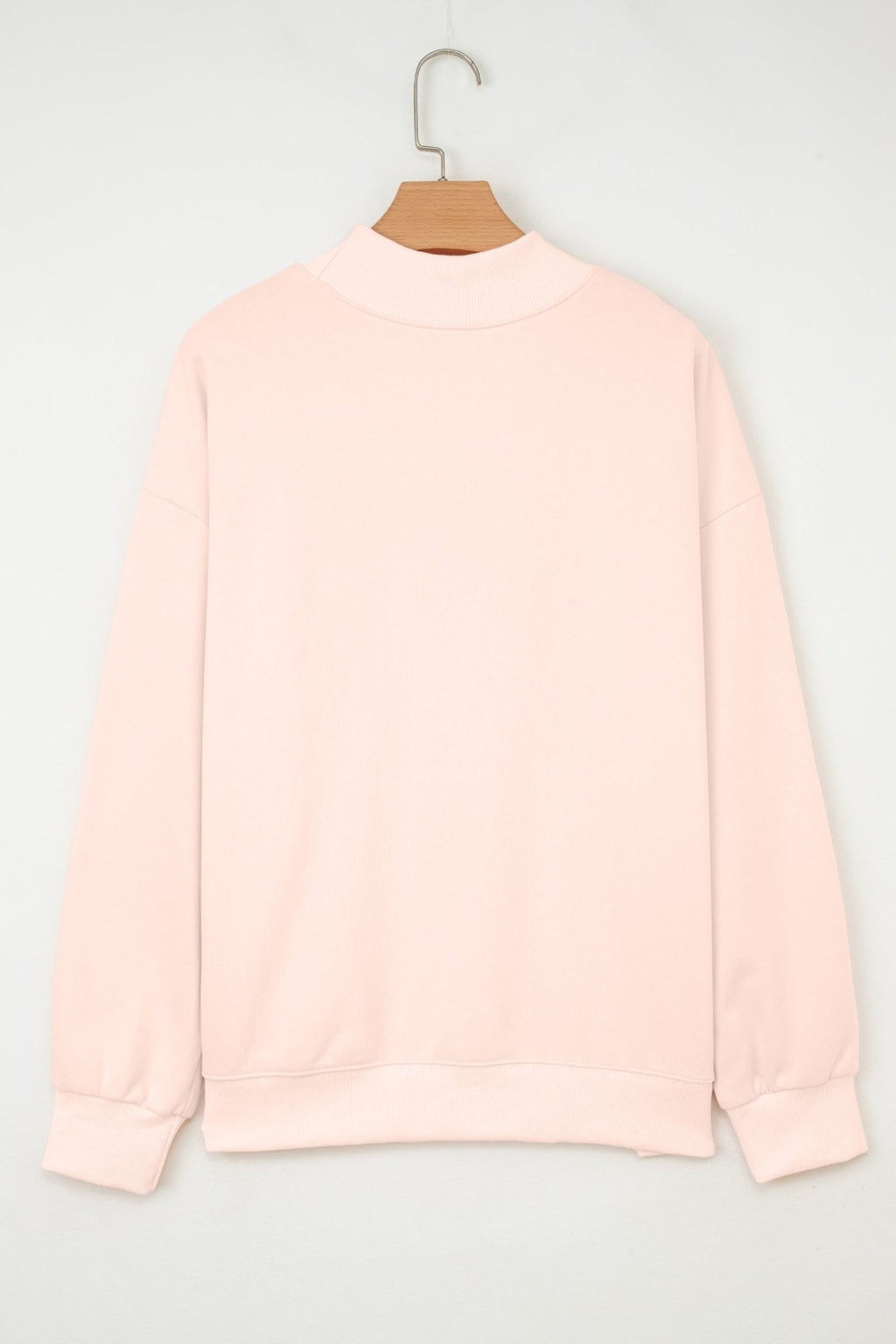 Solid Oversize Mock Neck Sweatshirt - Rooted & Reckless Co.