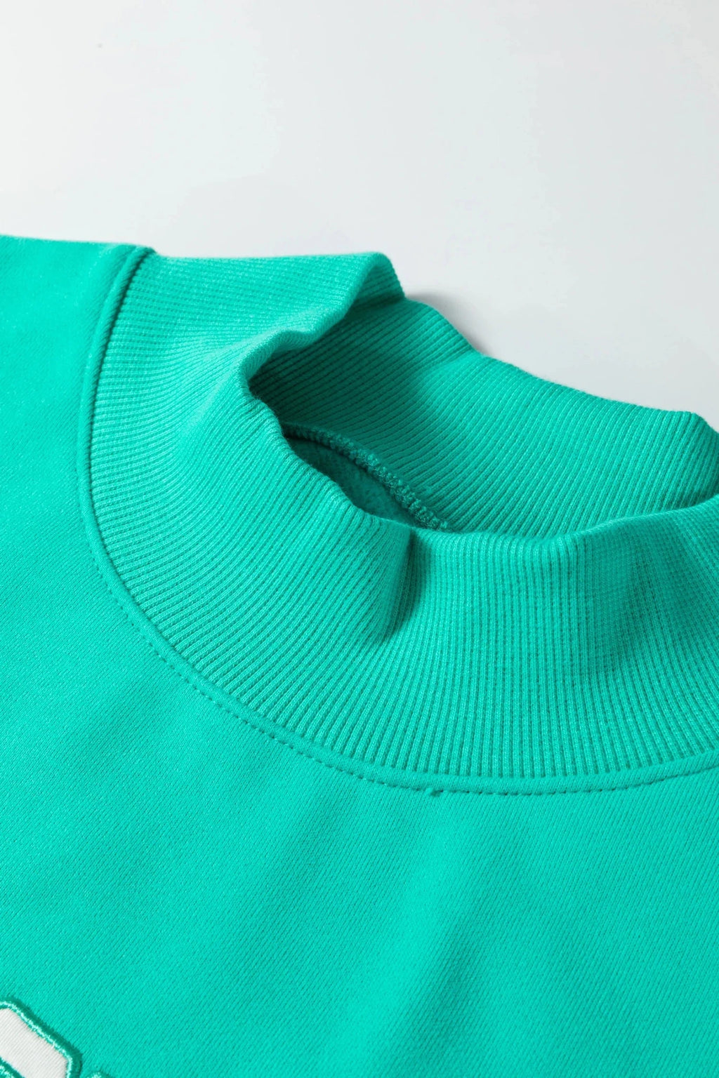 Solid Oversize Mock Neck Sweatshirt - Rooted & Reckless Co.