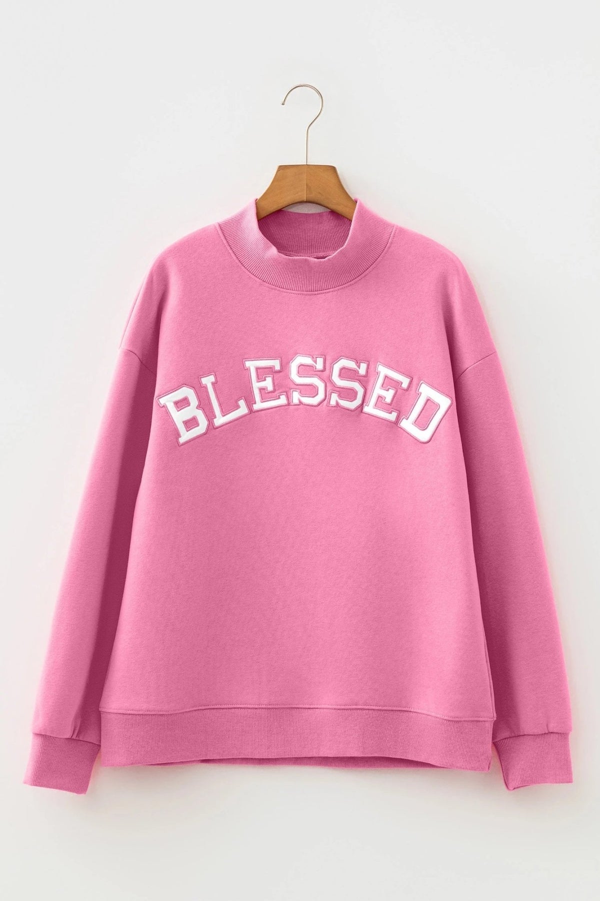 Solid Oversize Mock Neck Sweatshirt - Rooted & Reckless Co.