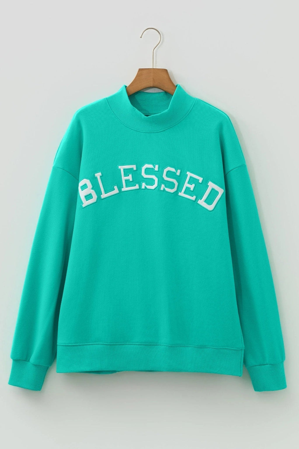 Solid Oversize Mock Neck Sweatshirt - Rooted & Reckless Co.