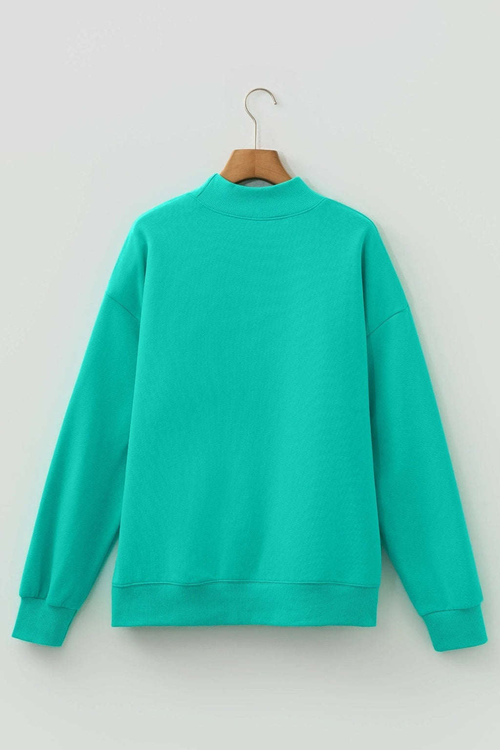 Solid Oversize Mock Neck Sweatshirt - Rooted & Reckless Co.