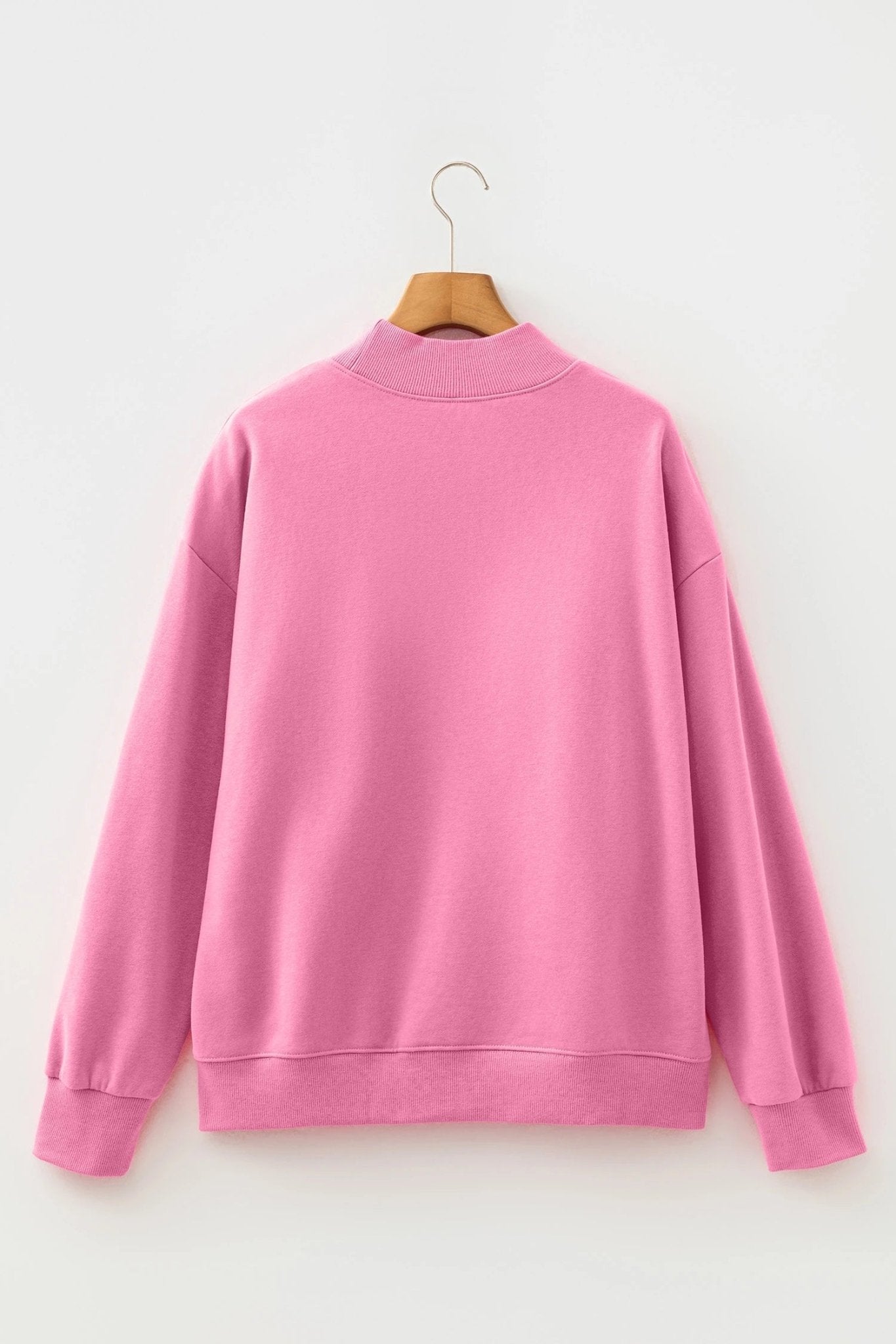 Solid Oversize Mock Neck Sweatshirt - Rooted & Reckless Co.