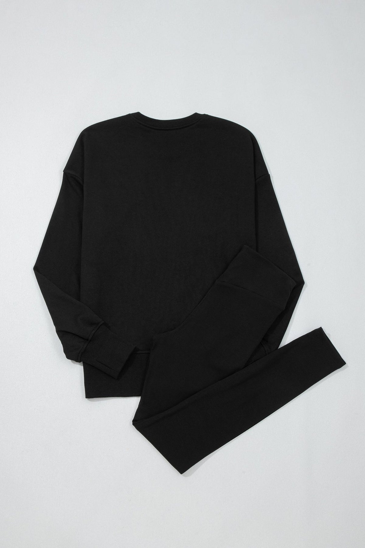 Solid Oversize Sweatshirt and Ribbed Leggings Set - Rooted & Reckless Co.