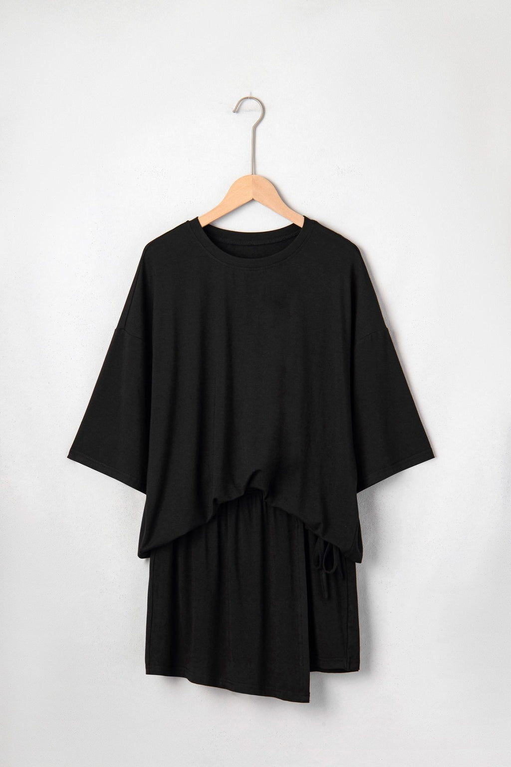 Solid Oversize Tee & Tie Wrap Mini Skort Set - Rooted & Reckless Co.