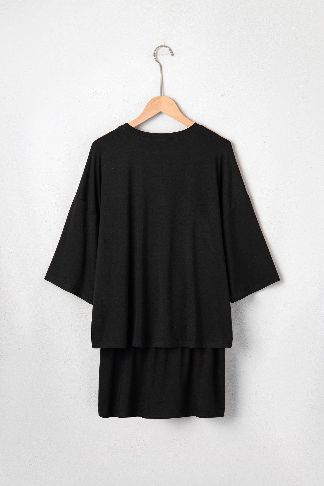 Solid Oversize Tee & Tie Wrap Mini Skort Set - Rooted & Reckless Co.