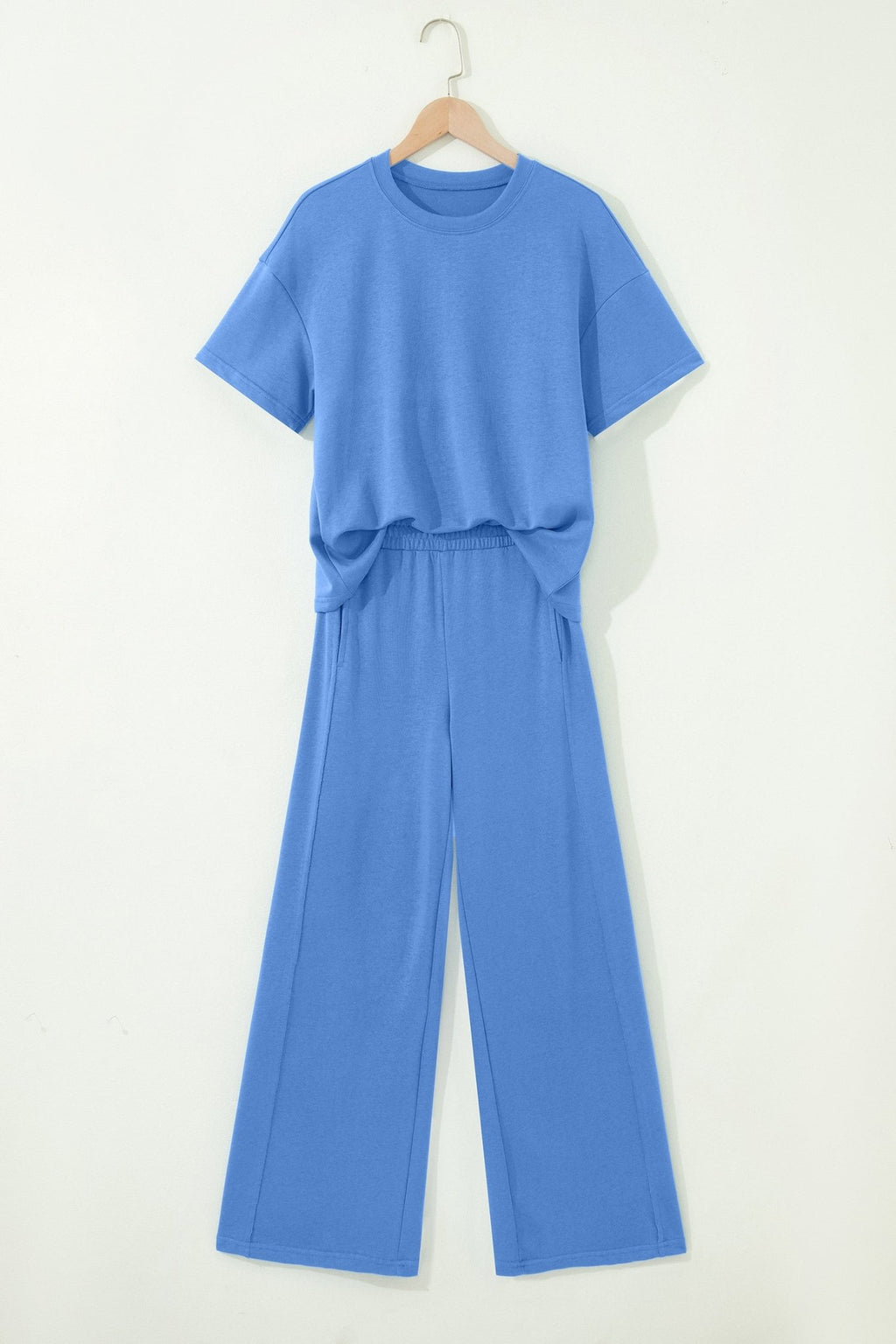 Solid Oversize Tee & Wide Leg Pants Set - Rooted & Reckless Co.