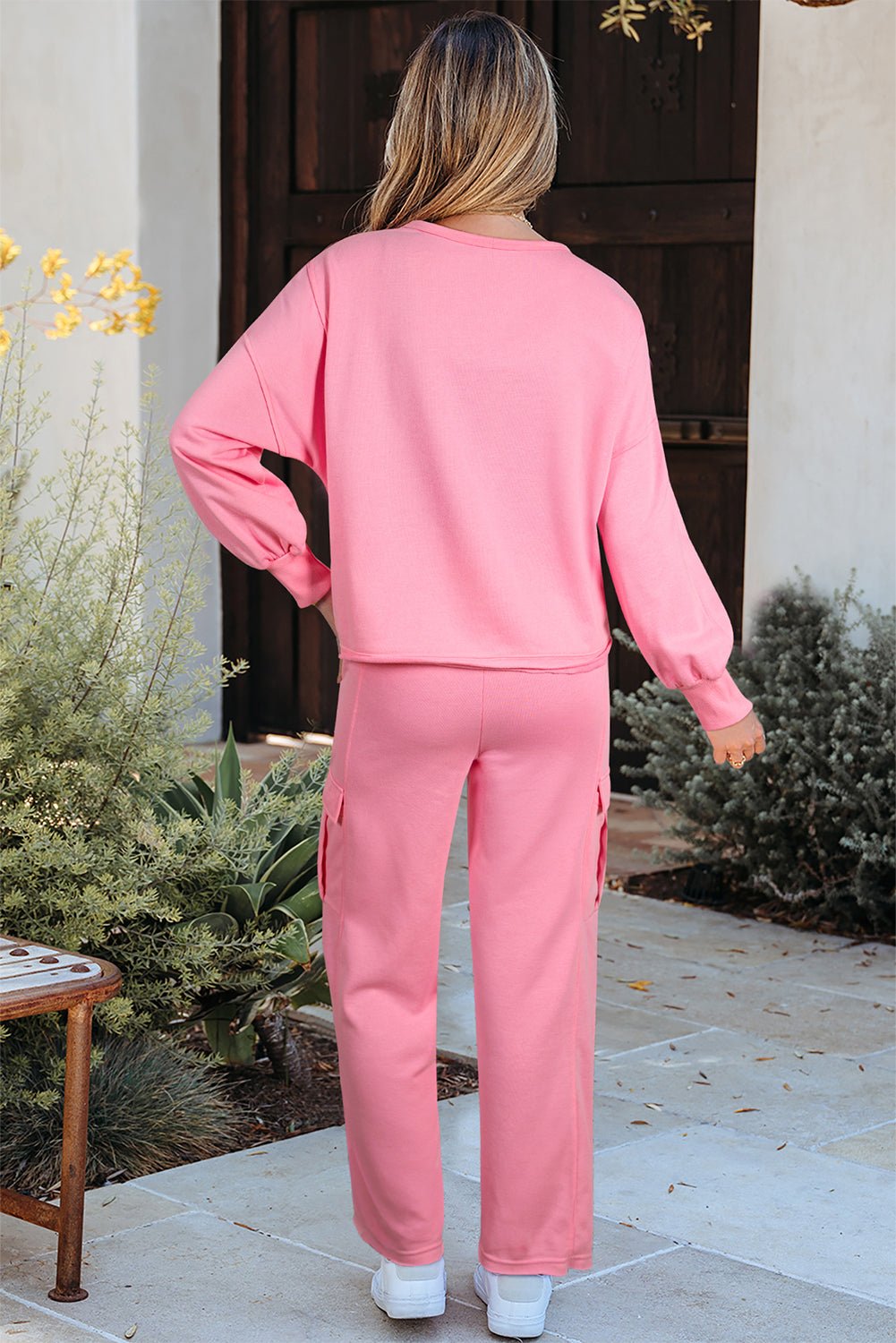 Solid Patchwork Top and Pants Set - Rooted & Reckless Co.