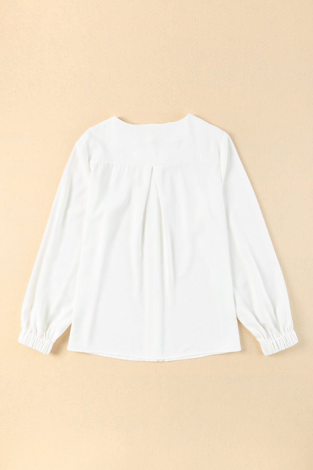 Solid Pleated Crewneck Puff Long Sleeve Shirt - Rooted & Reckless Co.