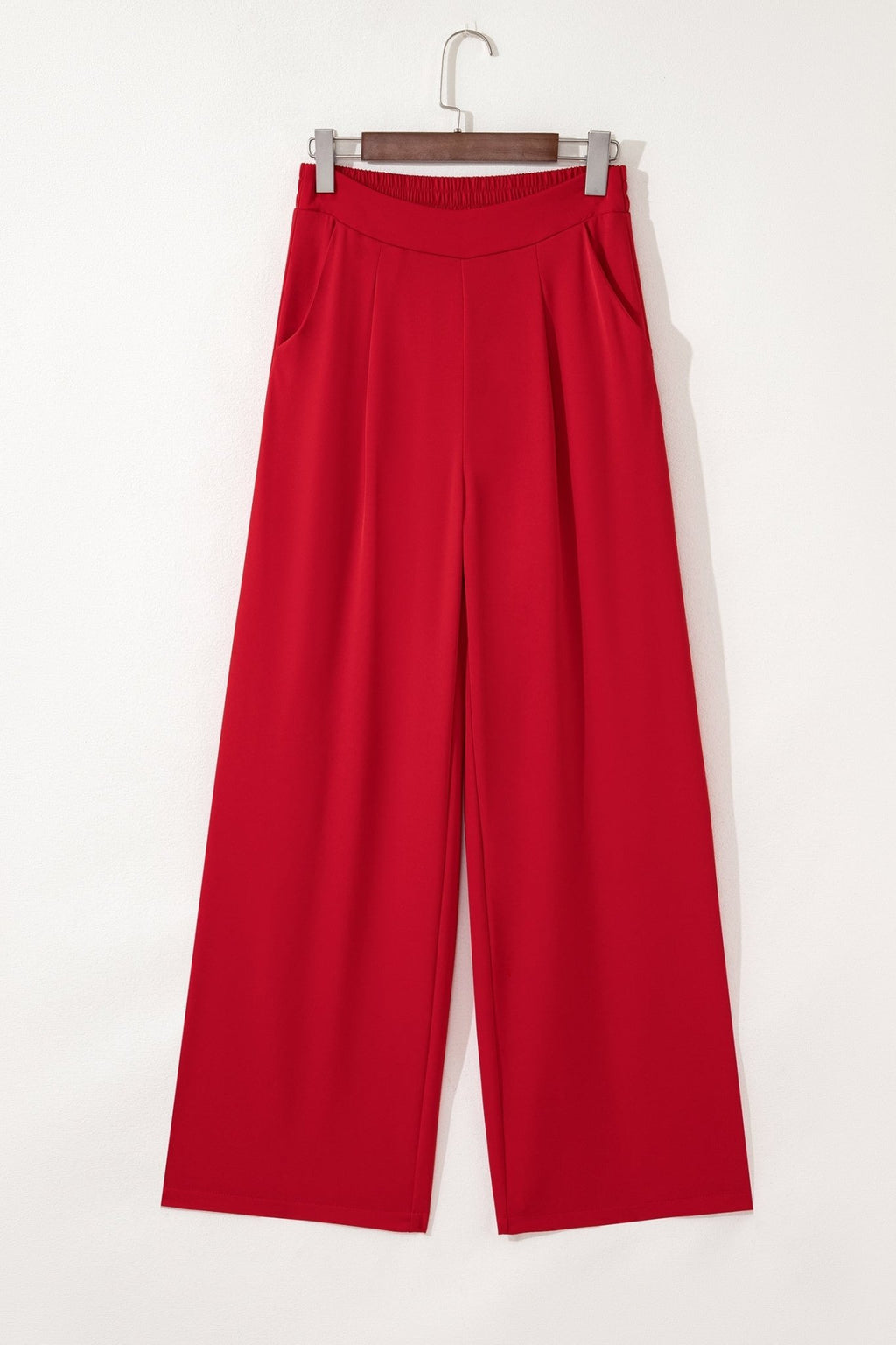 Solid Pleated Pull-On Straight Leg Pants - Rooted & Reckless Co.