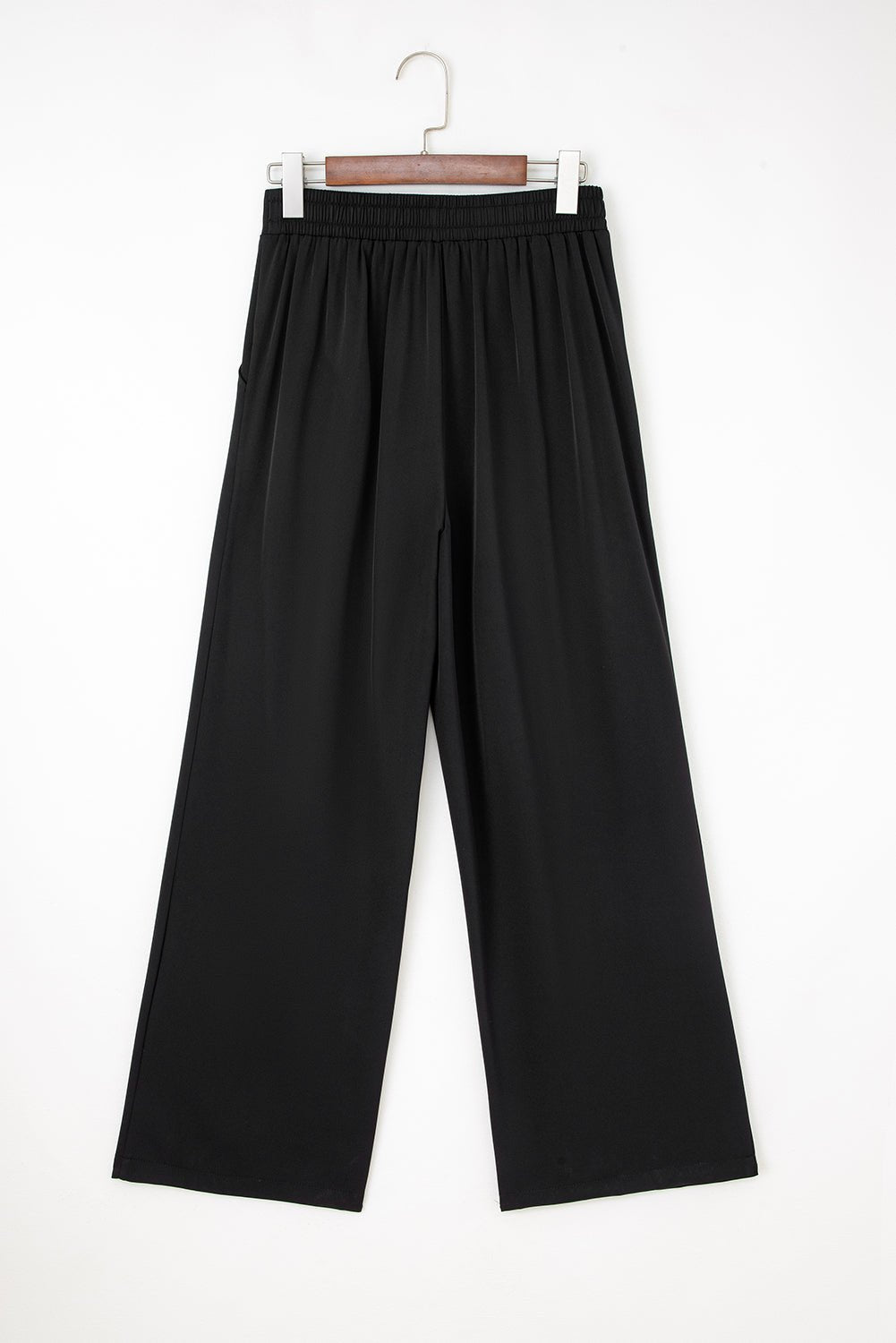 Solid Pleated Pull-On Straight Leg Pants - Rooted & Reckless Co.