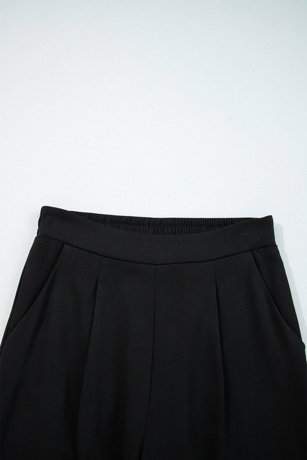 Solid Pleated Pull-On Straight Leg Pants - Rooted & Reckless Co.