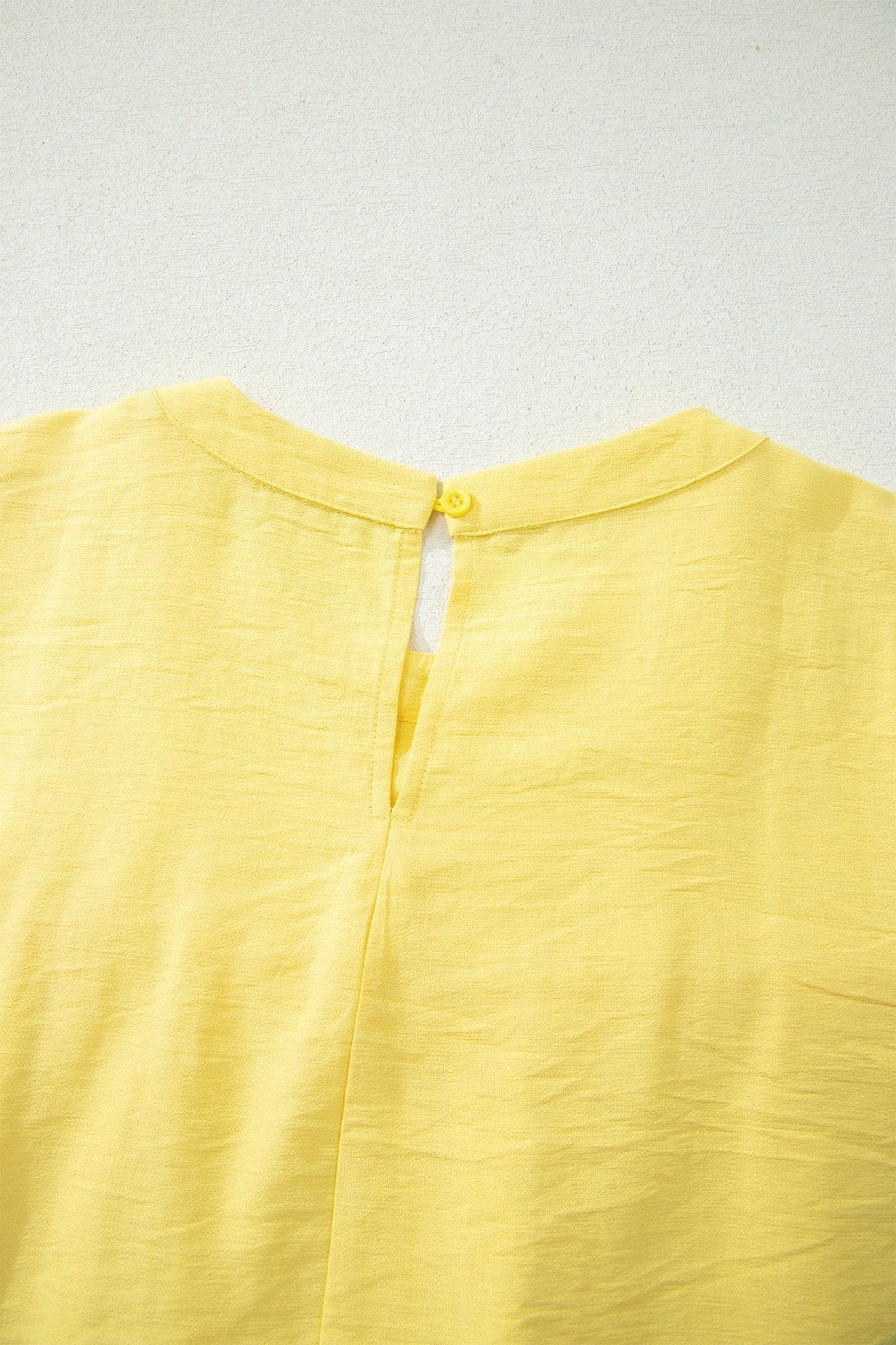 Solid Pleated Tie Sleeve Babydoll Blouse - Rooted & Reckless Co.