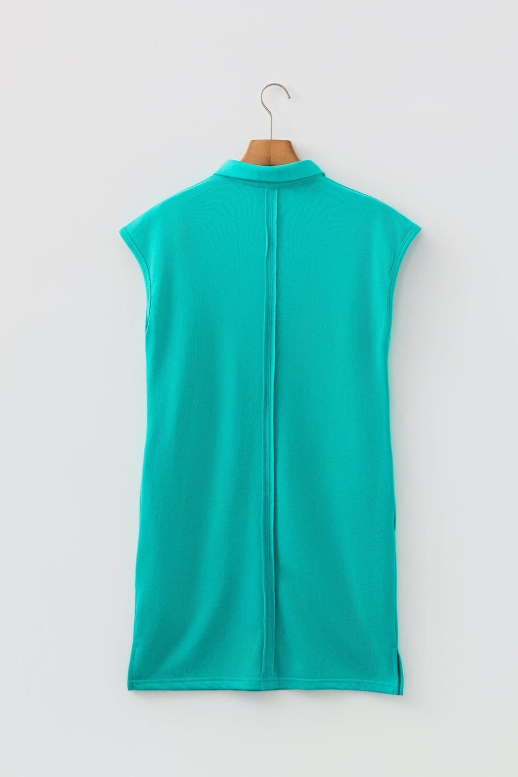 Solid Polo Collar Short Sleeve T-Shirt Dress - Rooted & Reckless Co.