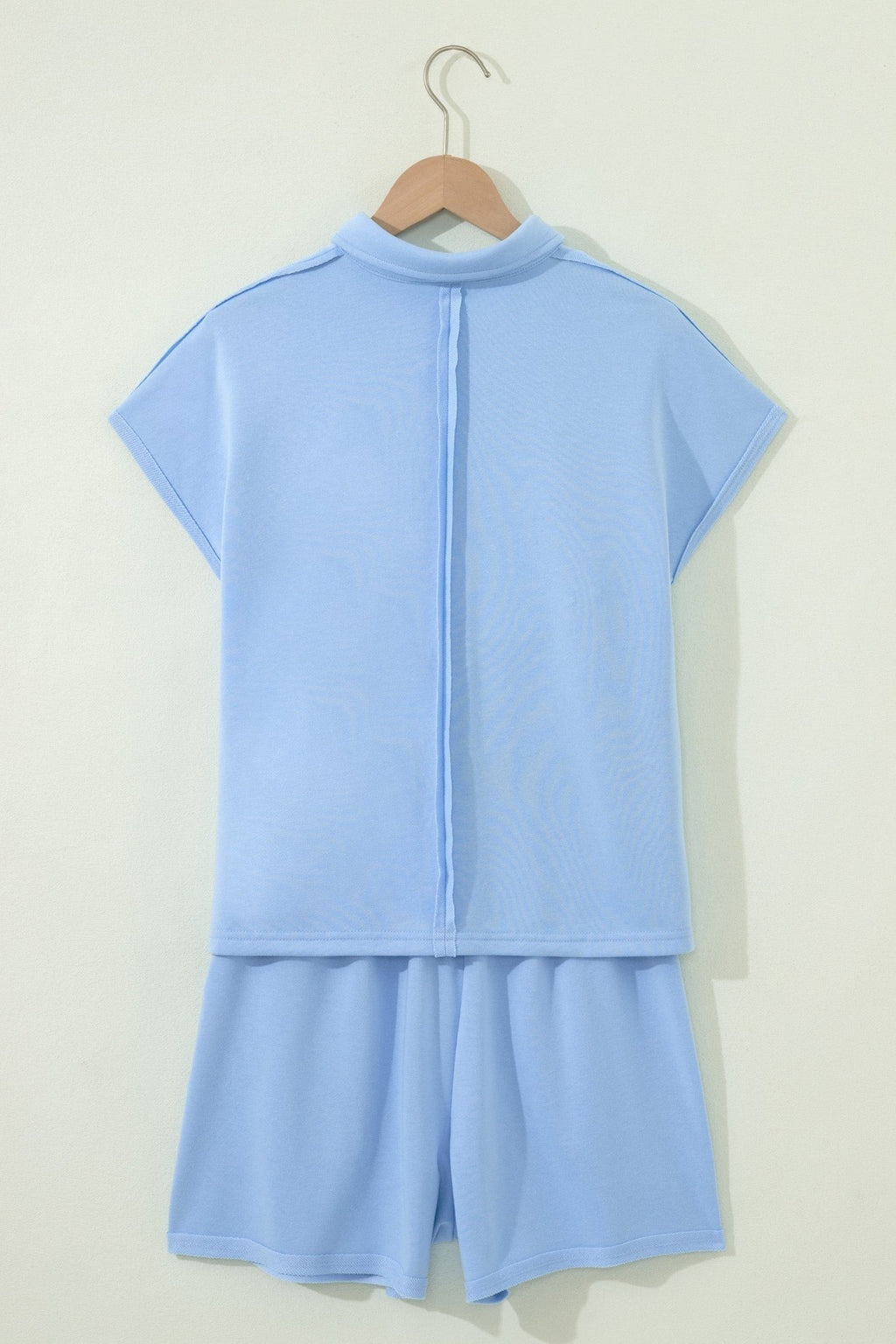 Solid Polo Tee & Elastic Waist Short Set - Rooted & Reckless Co.