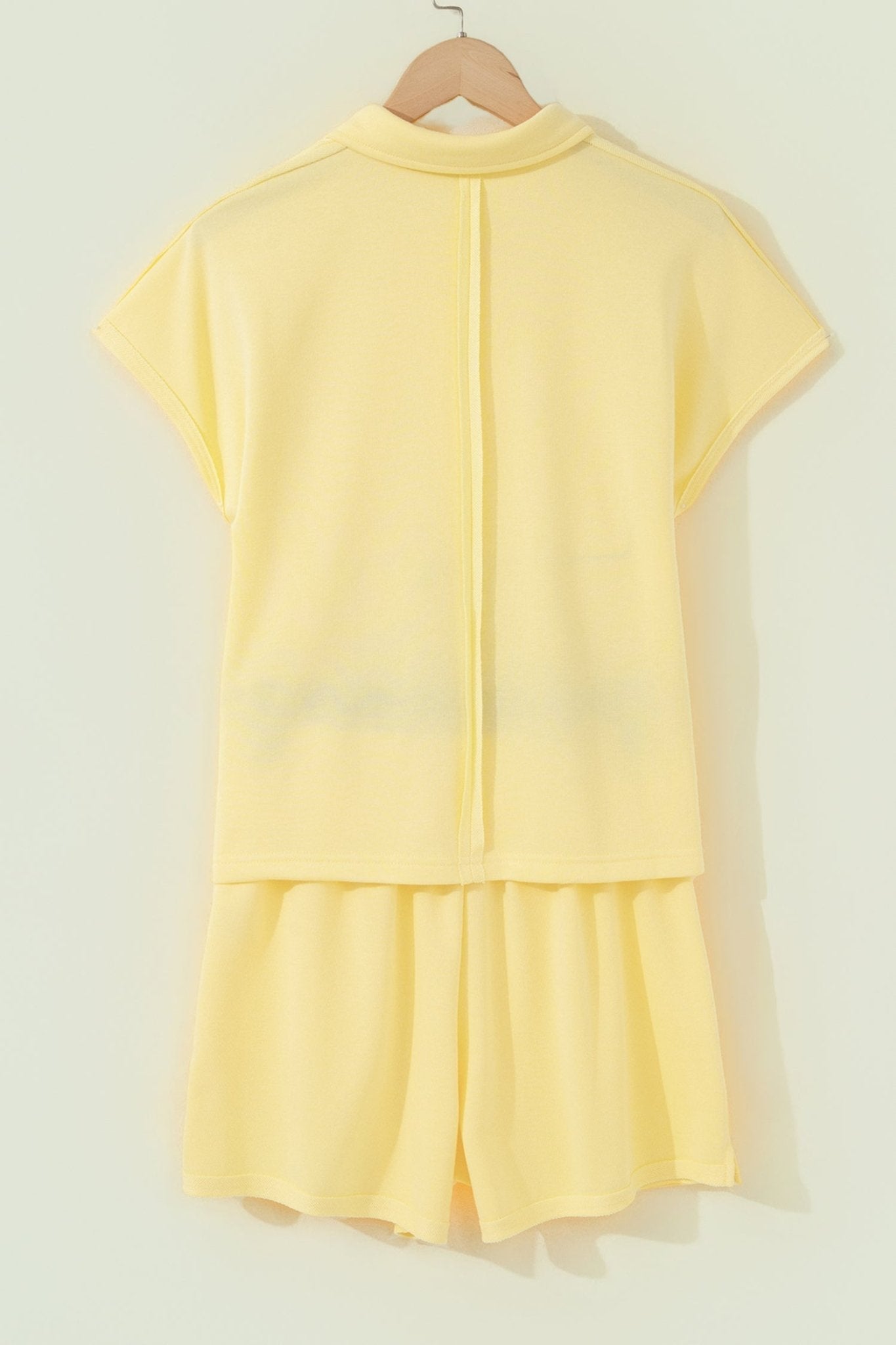 Solid Polo Tee & Elastic Waist Short Set - Rooted & Reckless Co.
