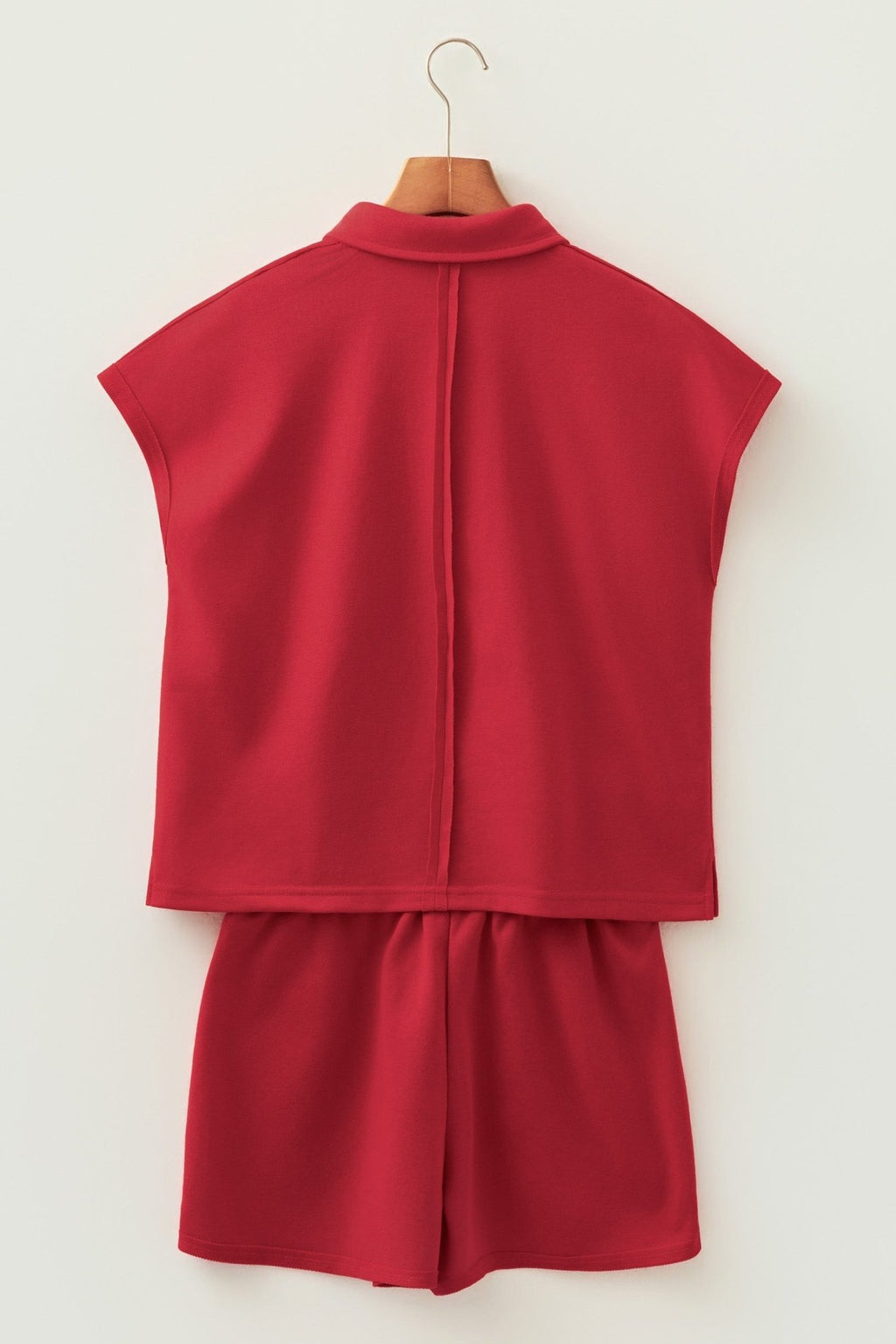 Solid Polo Tee & Elastic Waist Short Set - Rooted & Reckless Co.