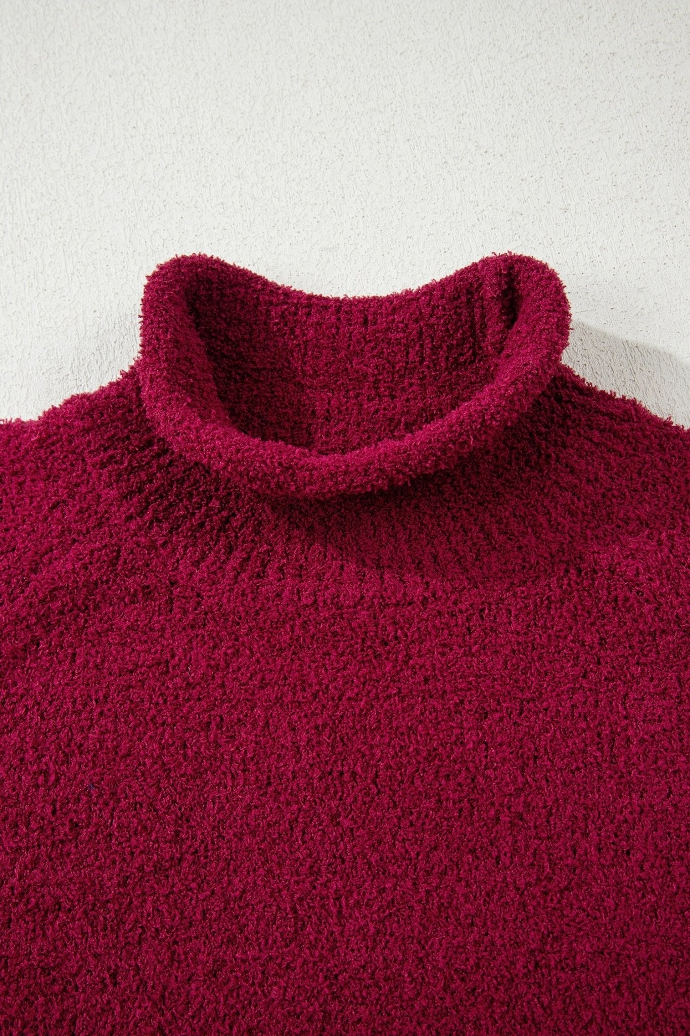 Solid Popcorn Knit Mock Neck Sweater - Rooted & Reckless Co.
