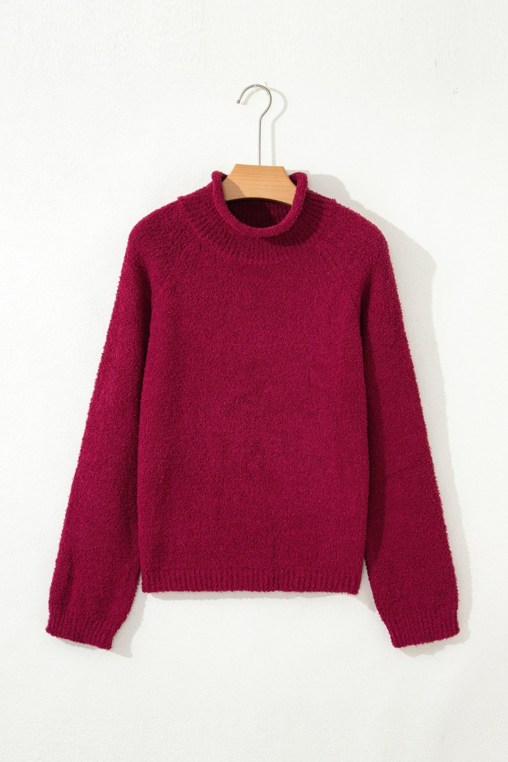 Solid Popcorn Knit Mock Neck Sweater - Rooted & Reckless Co.