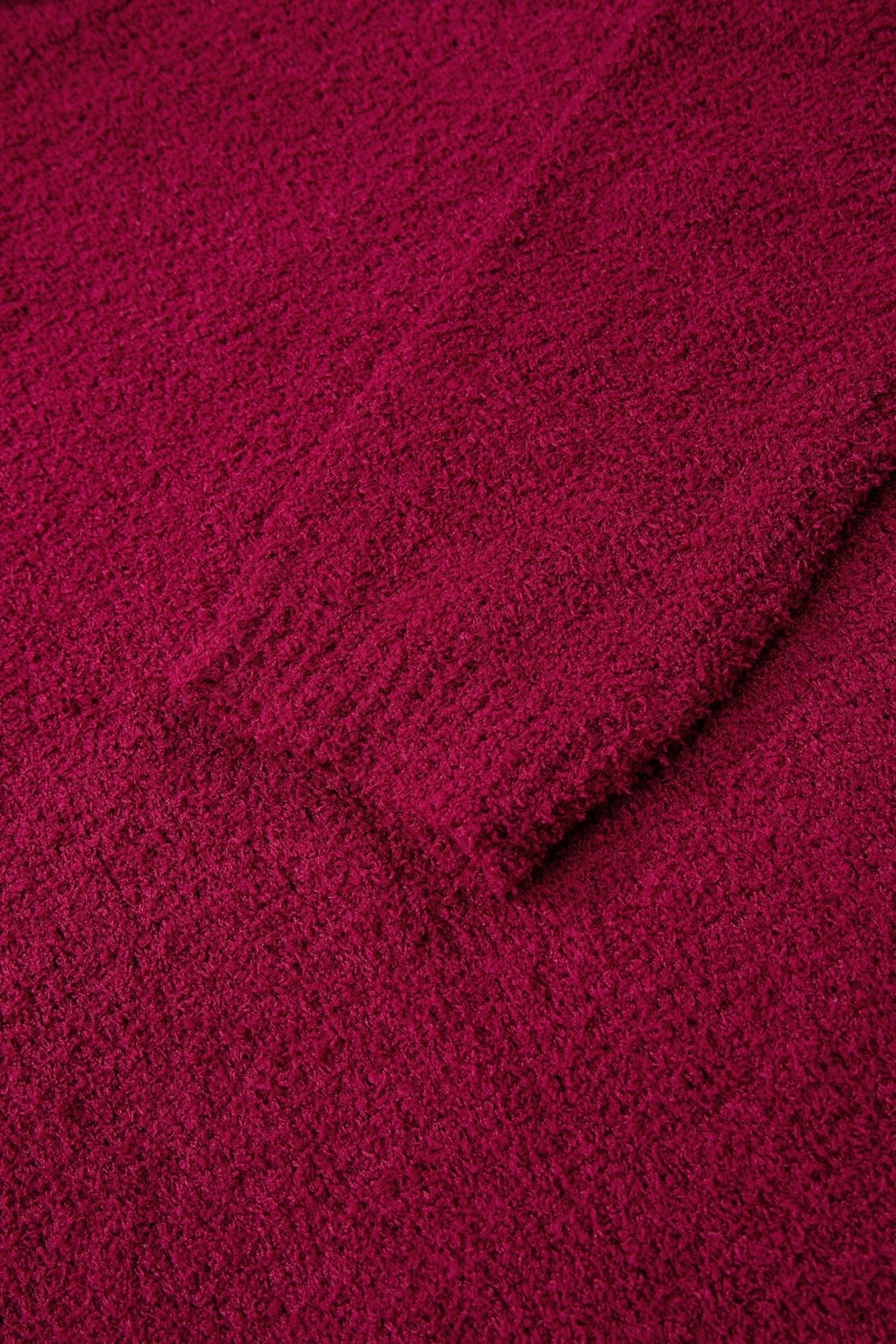 Solid Popcorn Knit Mock Neck Sweater - Rooted & Reckless Co.