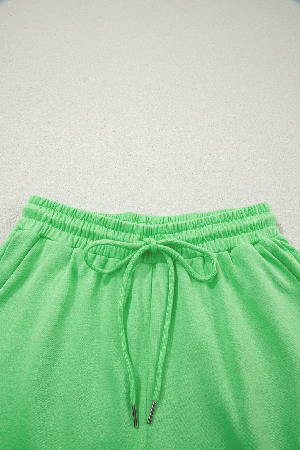 Solid Puffy Loose Top & Drawstring Shorts Set - Rooted & Reckless Co.