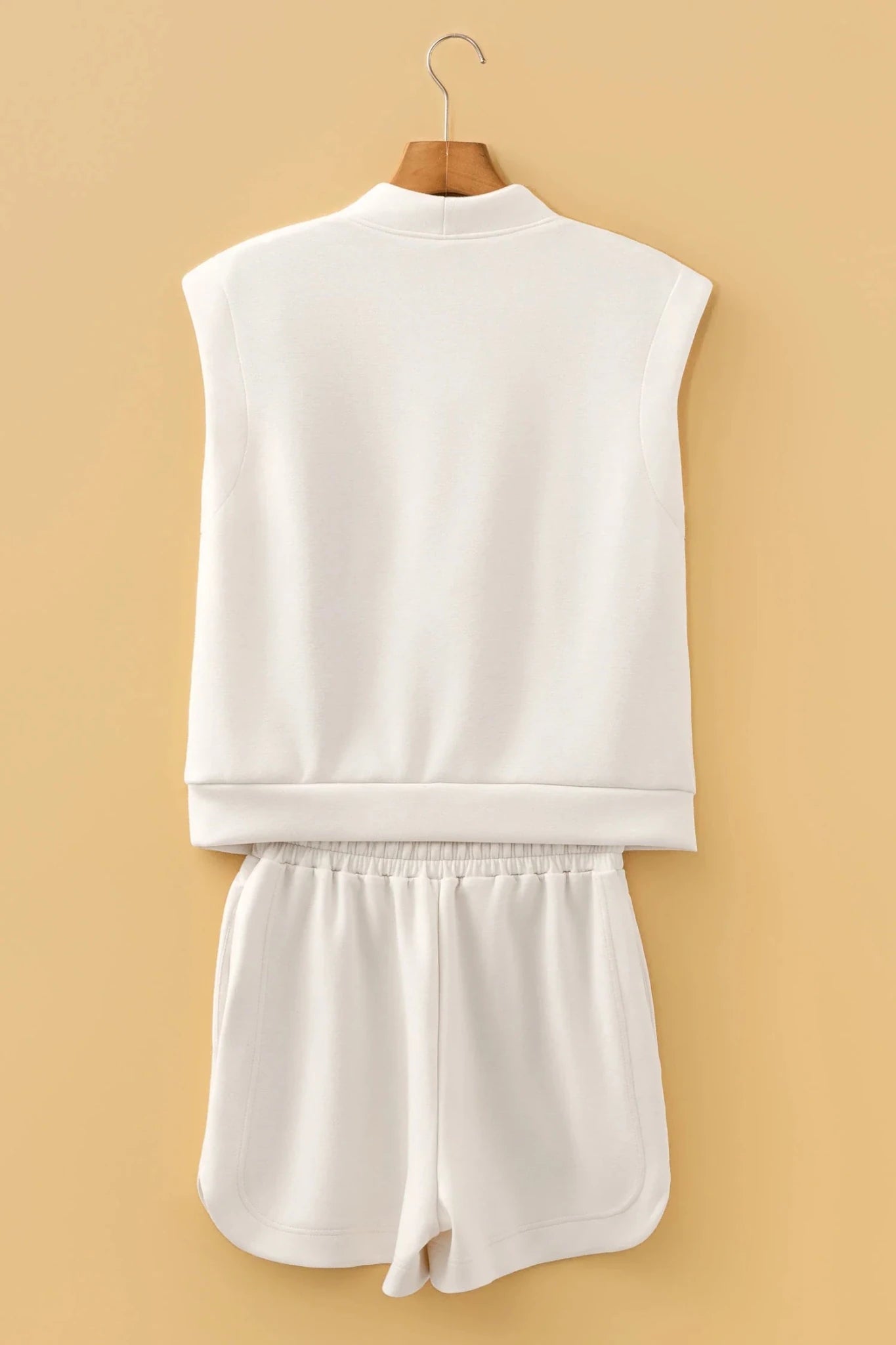 Solid Quarter Zip Sleeveless Top & Shorts Set - Rooted & Reckless Co.