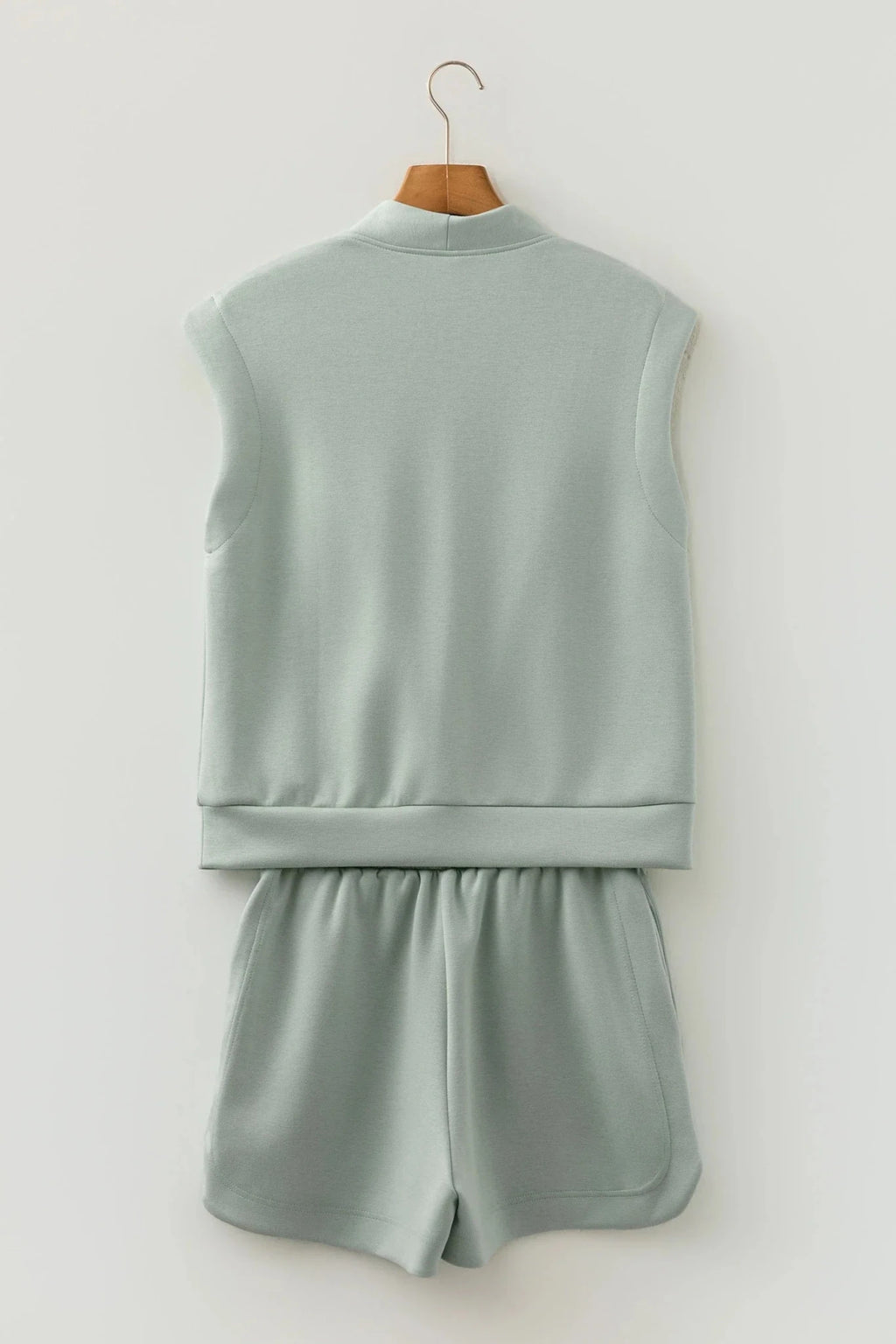 Solid Quarter Zip Sleeveless Top & Shorts Set - Rooted & Reckless Co.
