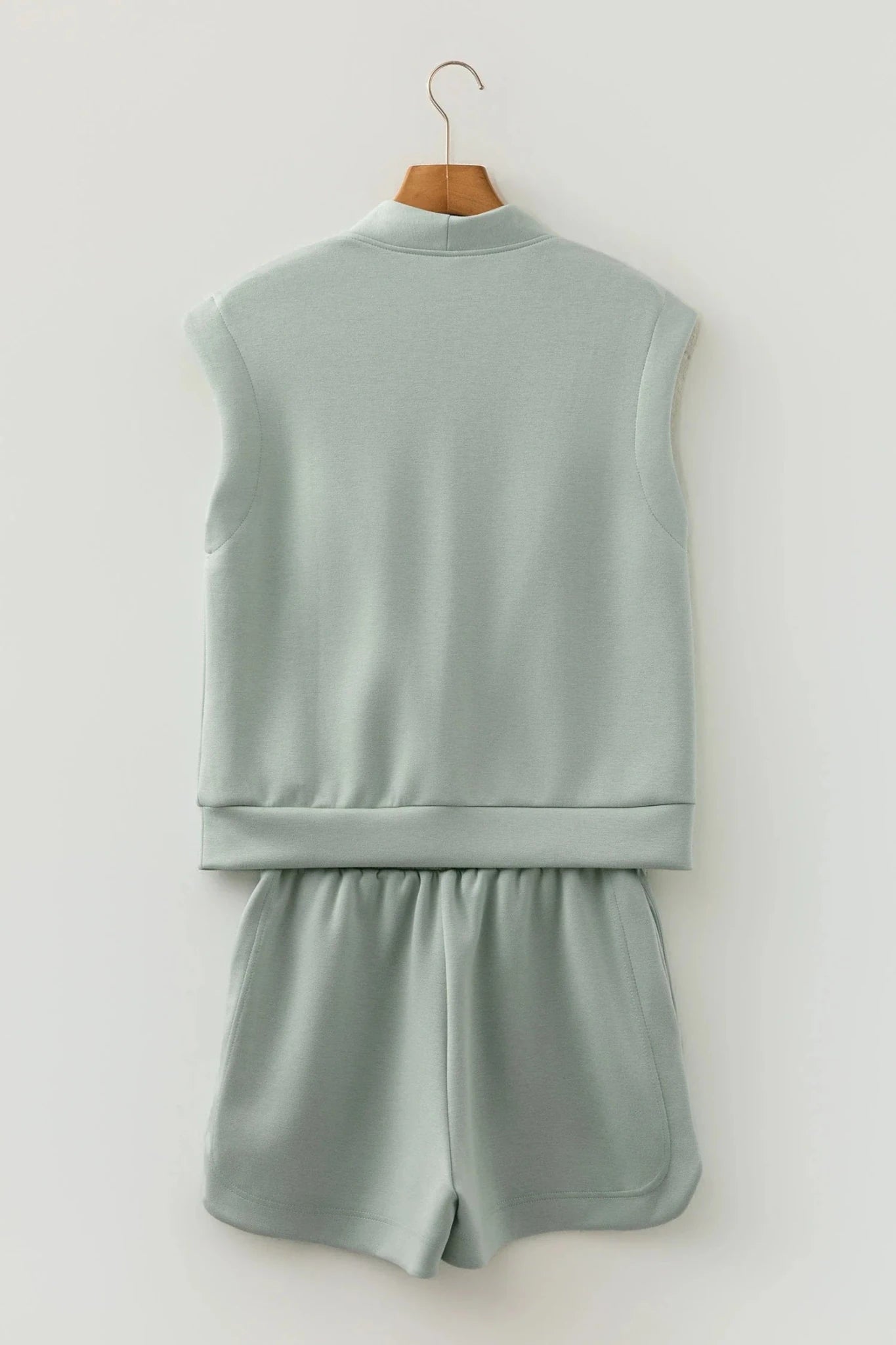 Solid Quarter Zip Sleeveless Top & Shorts Set - Rooted & Reckless Co.