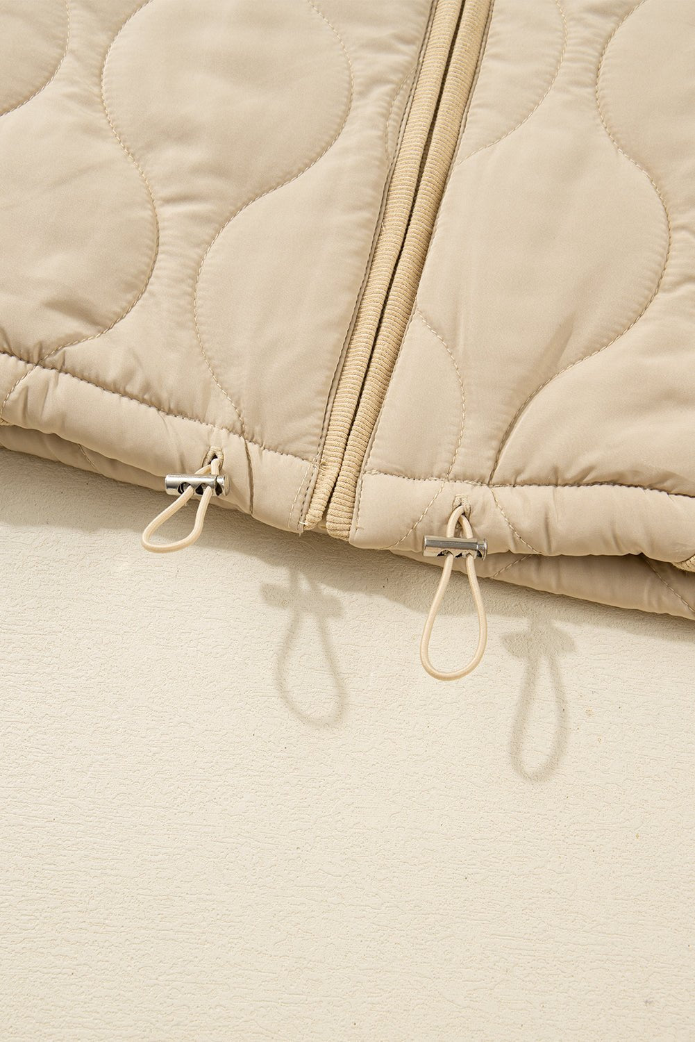 Solid Quilted Fleece Lined Zip Up Jacket Vest - Rooted & Reckless Co.