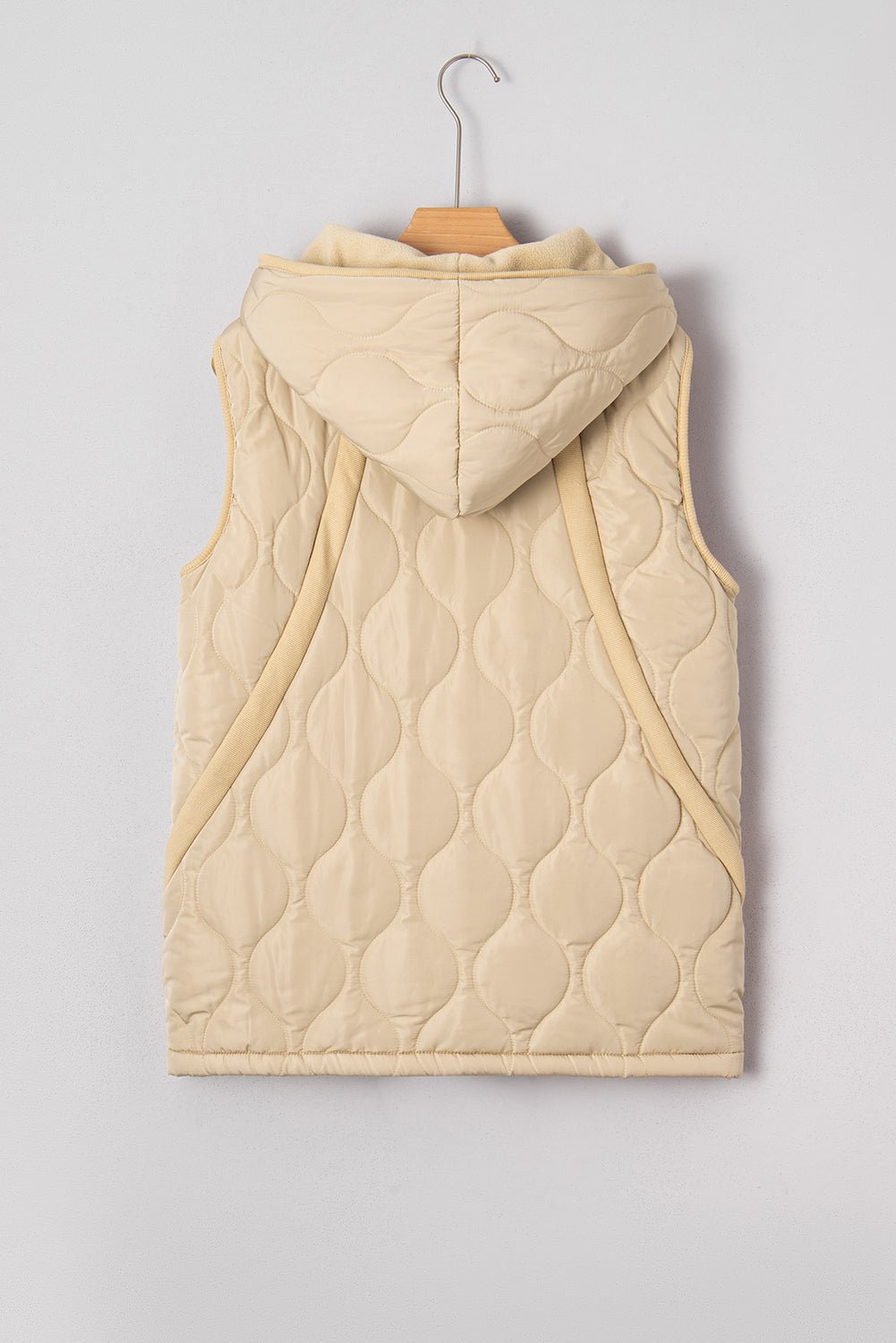 Solid Quilted Fleece Lined Zip Up Jacket Vest - Rooted & Reckless Co.