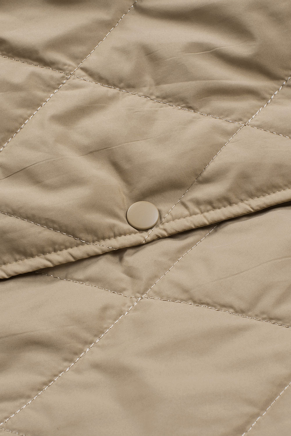 Solid Quilted Snap Button Hooded Puffer Coat - Rooted & Reckless Co.
