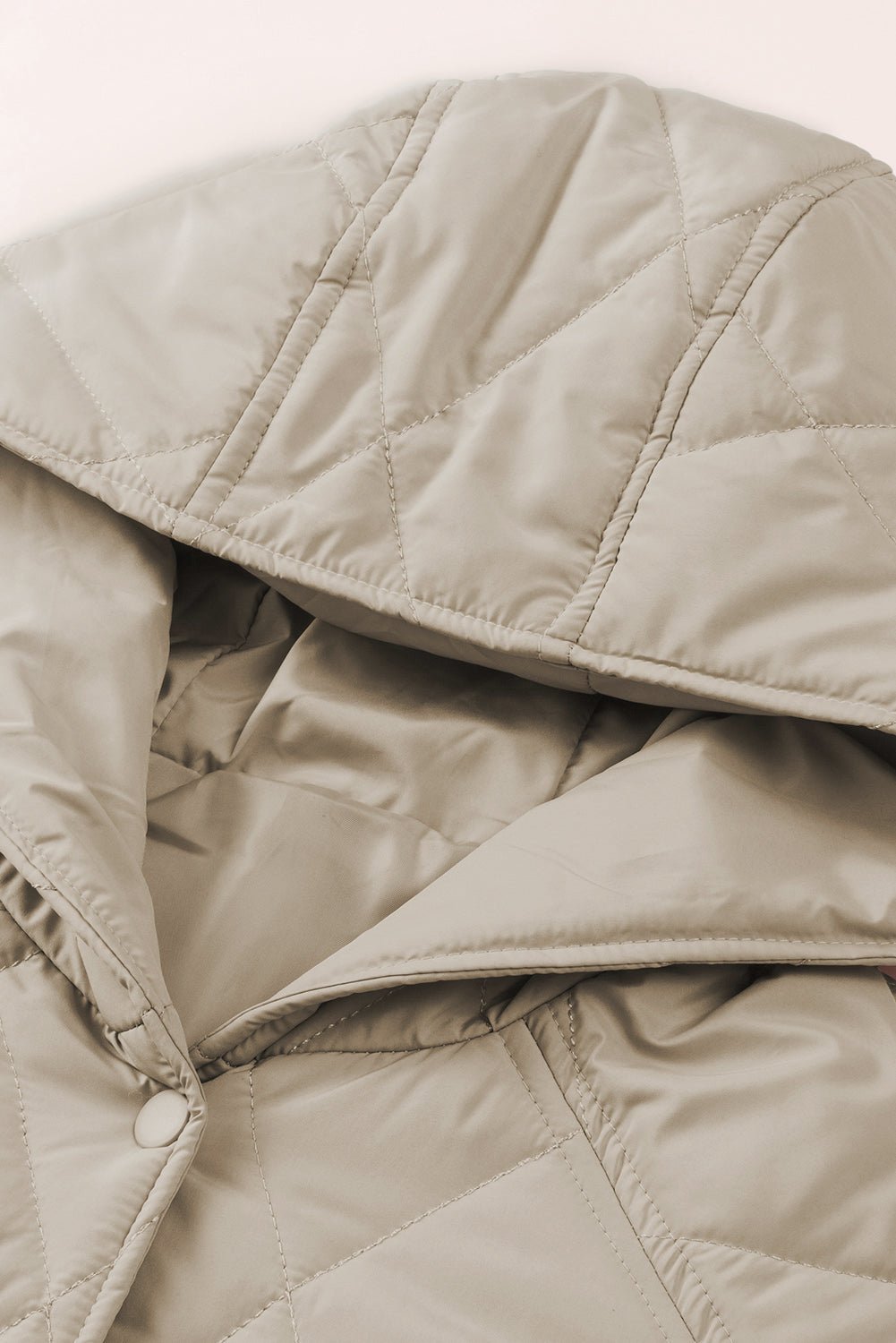 Solid Quilted Snap Button Hooded Puffer Coat - Rooted & Reckless Co.