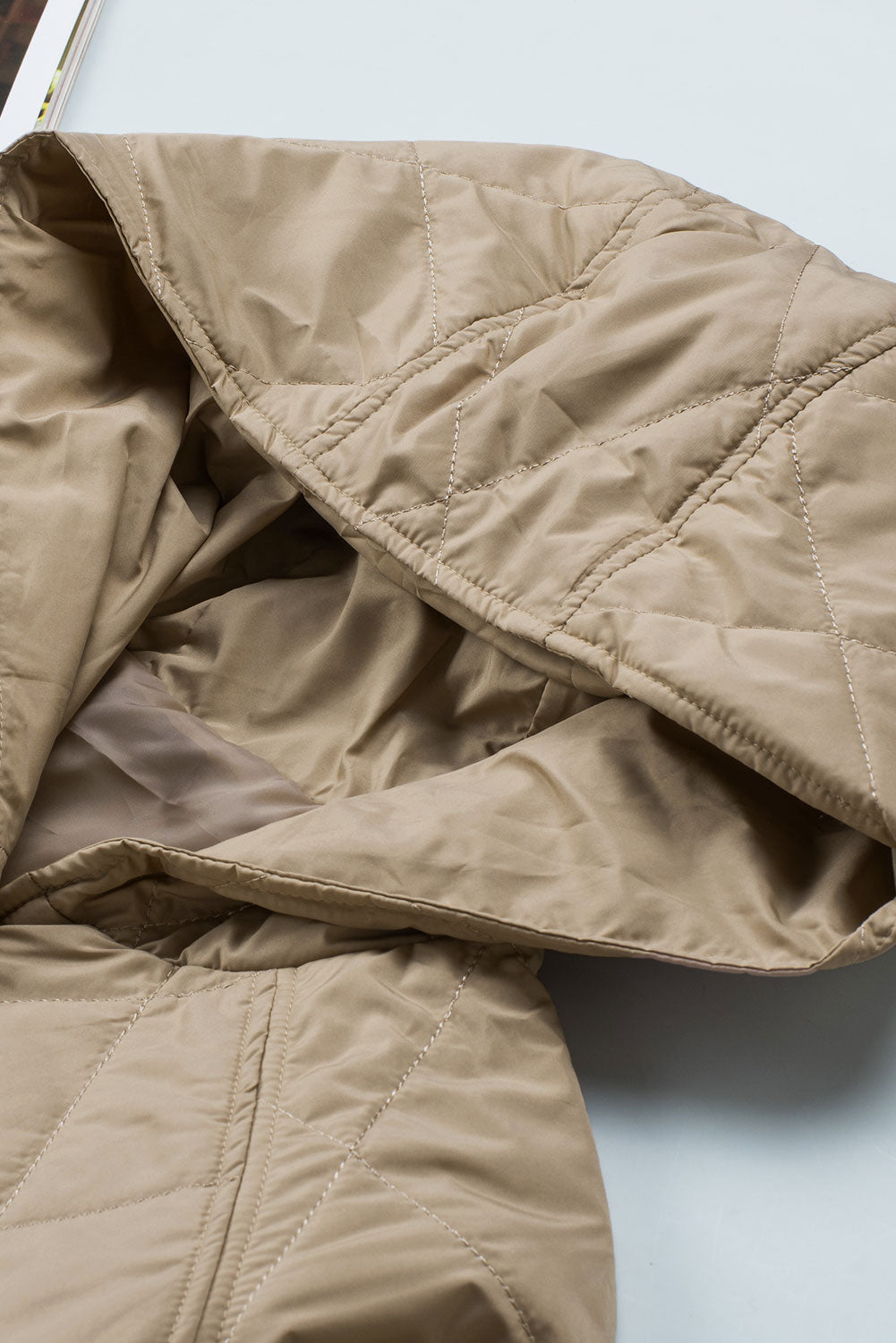 Solid Quilted Snap Button Hooded Puffer Coat - Rooted & Reckless Co.